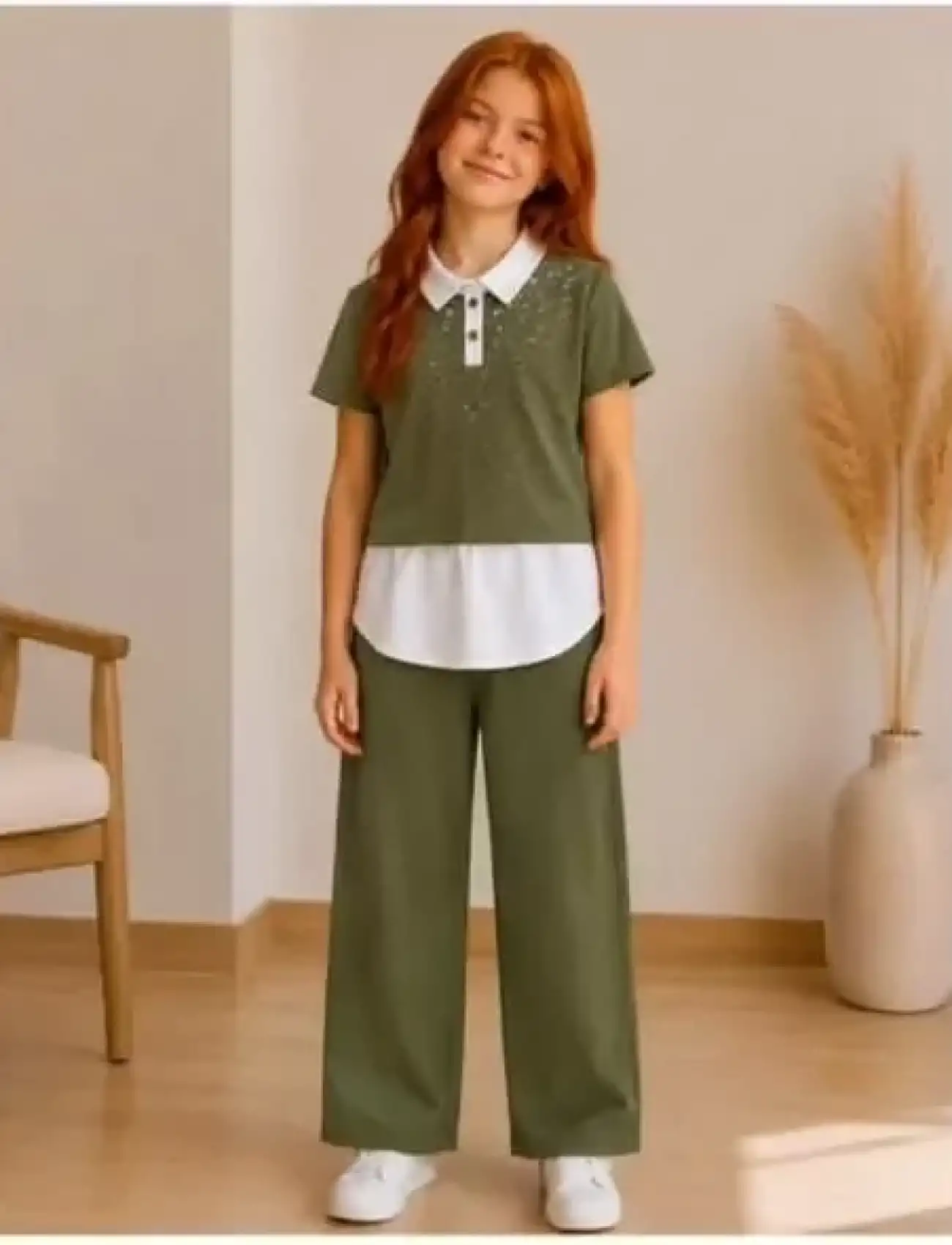 9/16 Yaş Oysho Penye Taşlı Çocuk Takımı