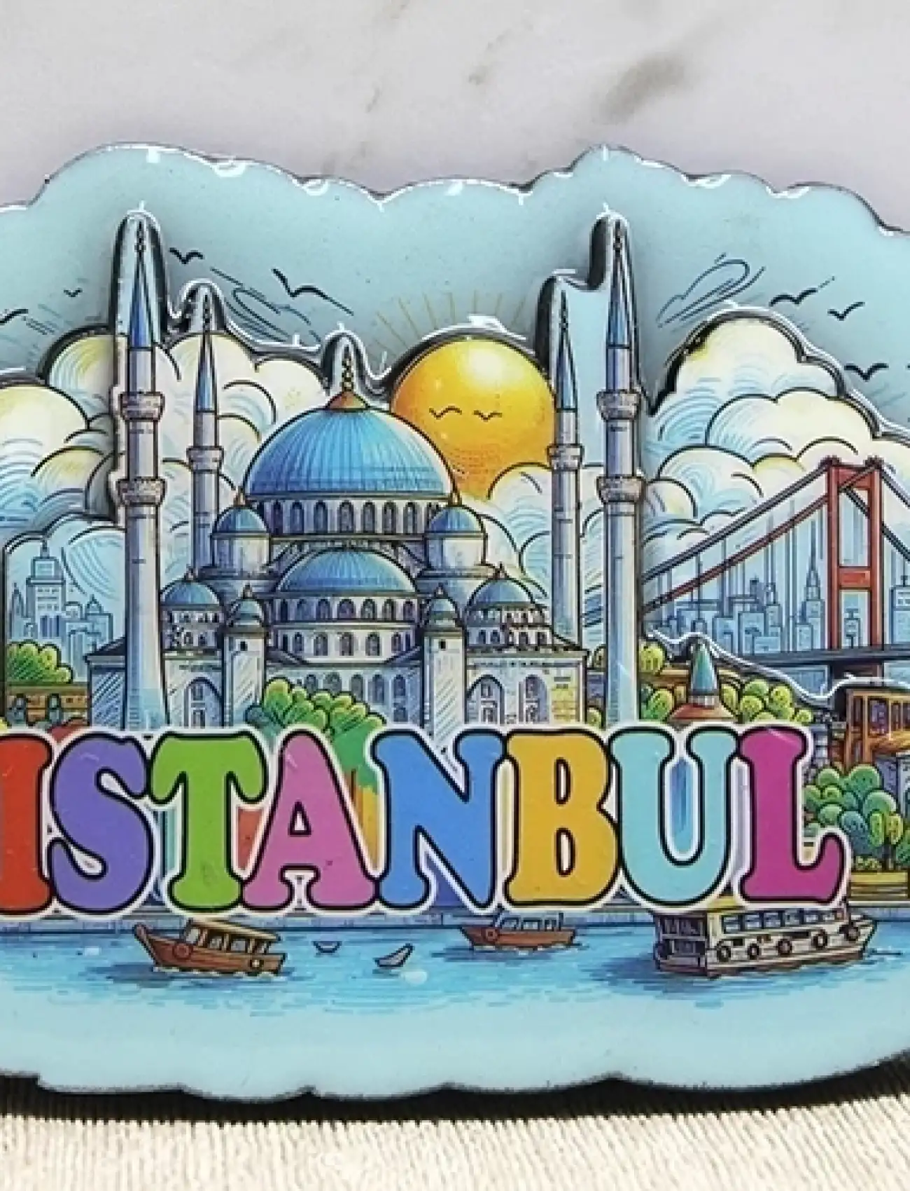 Ahşap İstanbul Temalı Magnet Alk4360