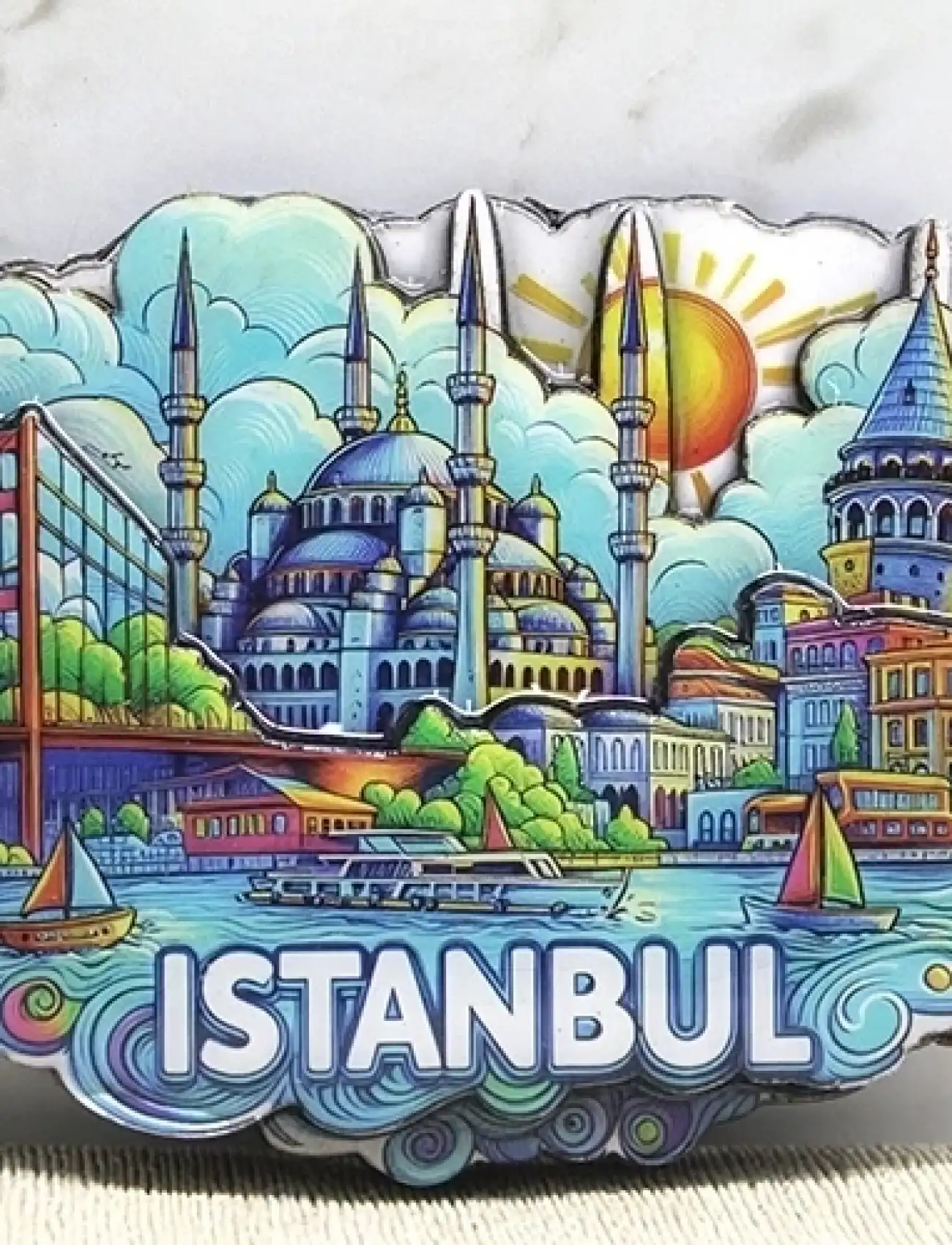 Ahşap İstanbul Temalı Magnet Alk4361