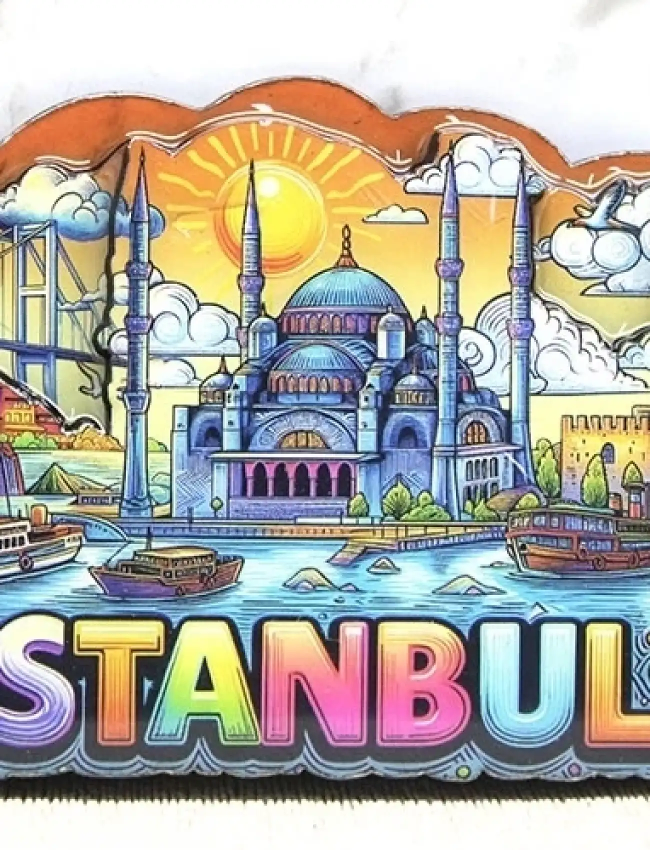 Ahşap İstanbul Temalı Magnet Alk4366