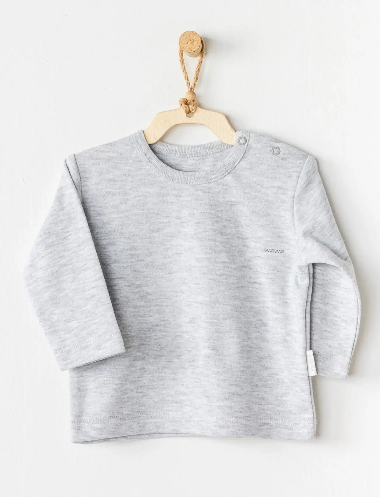 Andywawa AC24437 Bebek Basic Tshırt Grey Melange