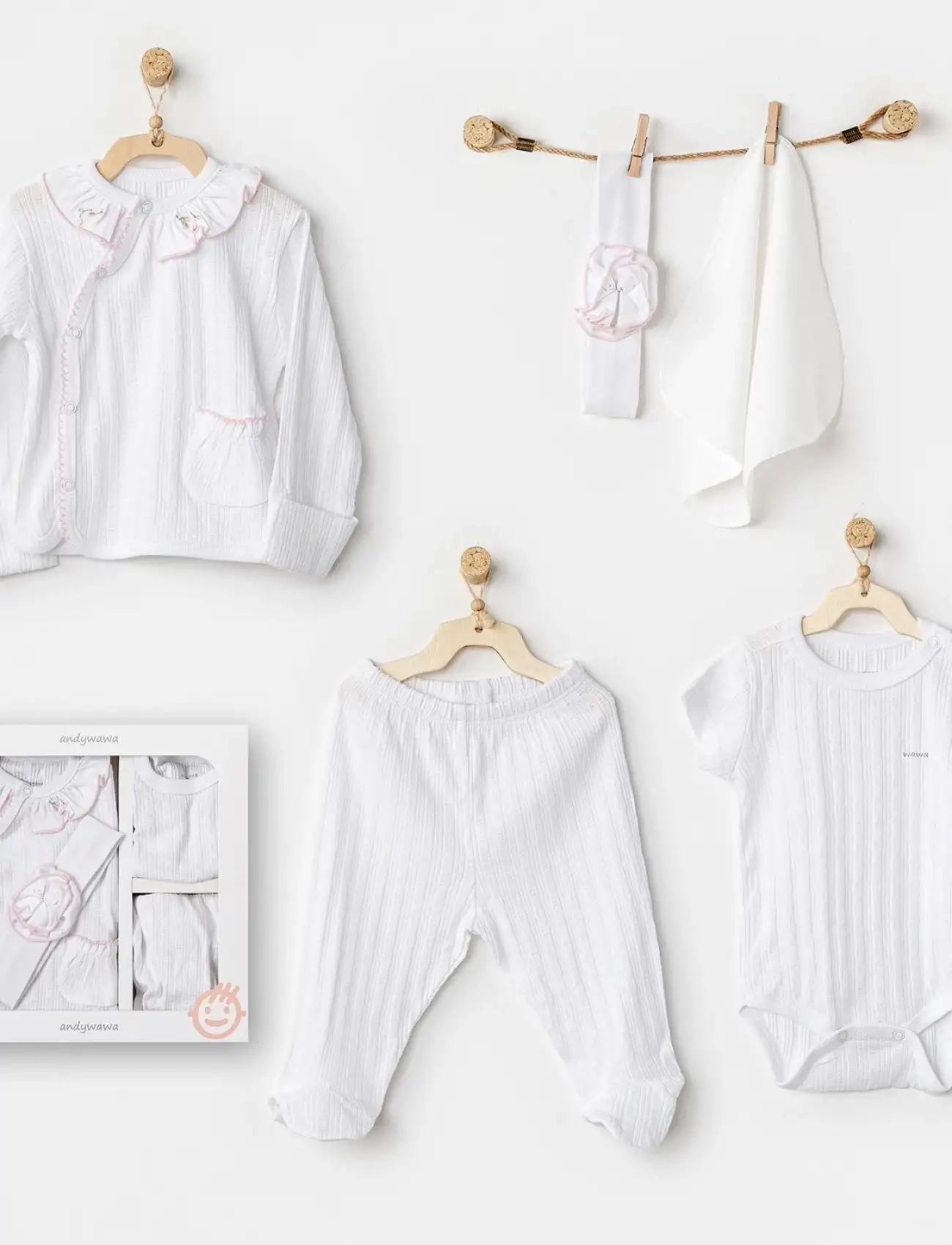 Newborn Have A Nice Day 5Li Hastane Çıkış Seti White