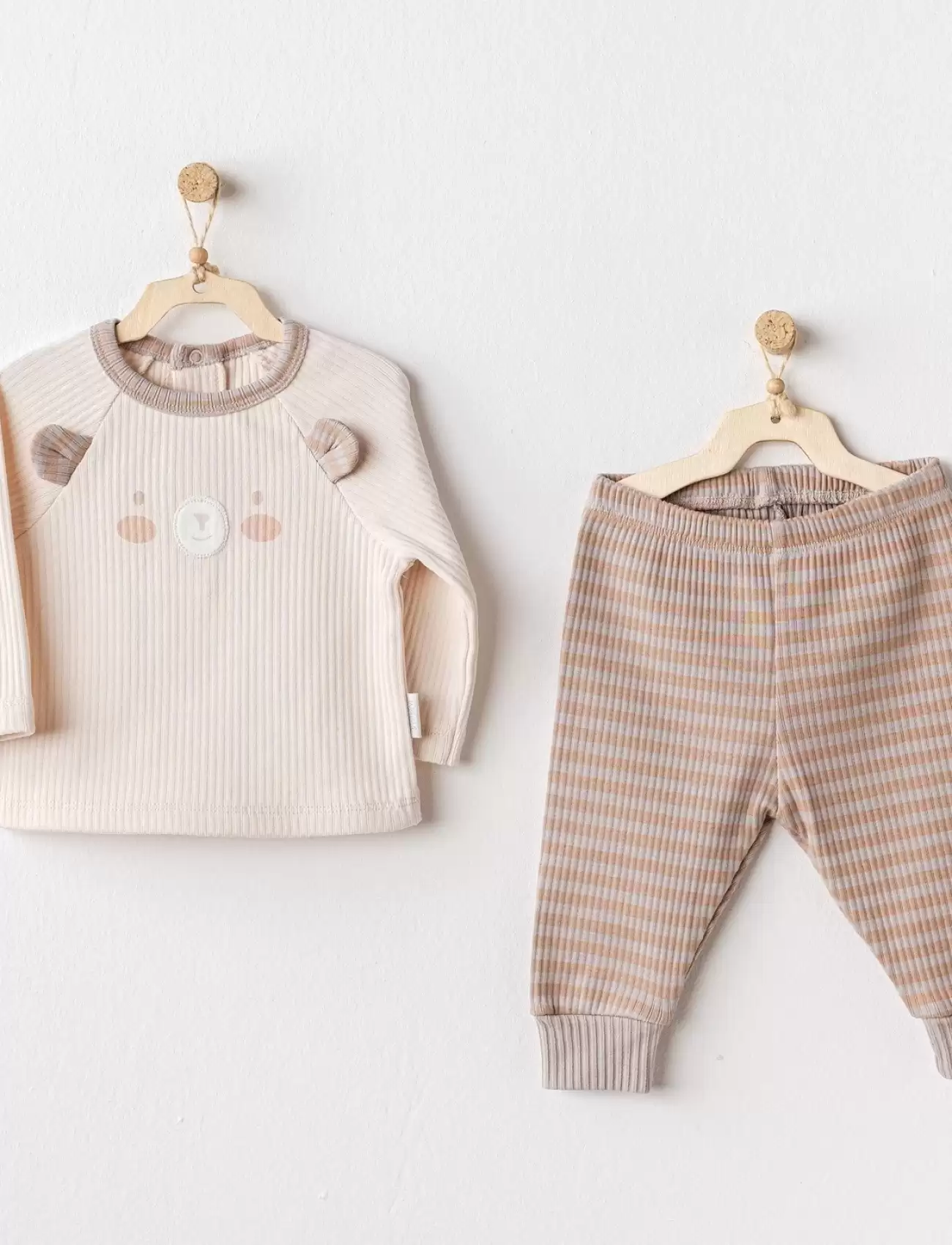 Bear Time 2Li Bebe Takım Light Beige