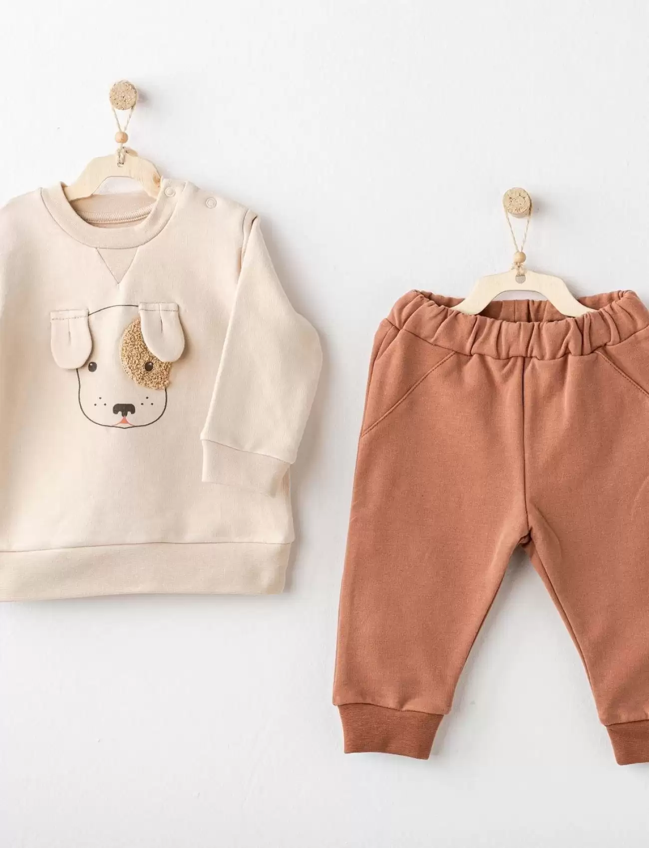 Basic 2Li Bebe Takım Beige