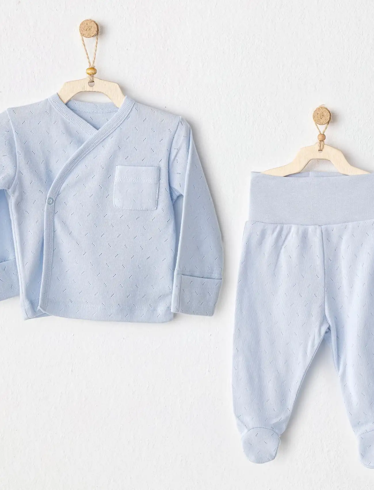 Andywawa AC25557 Side Snap Set 2Li Zıbın Takım Blue