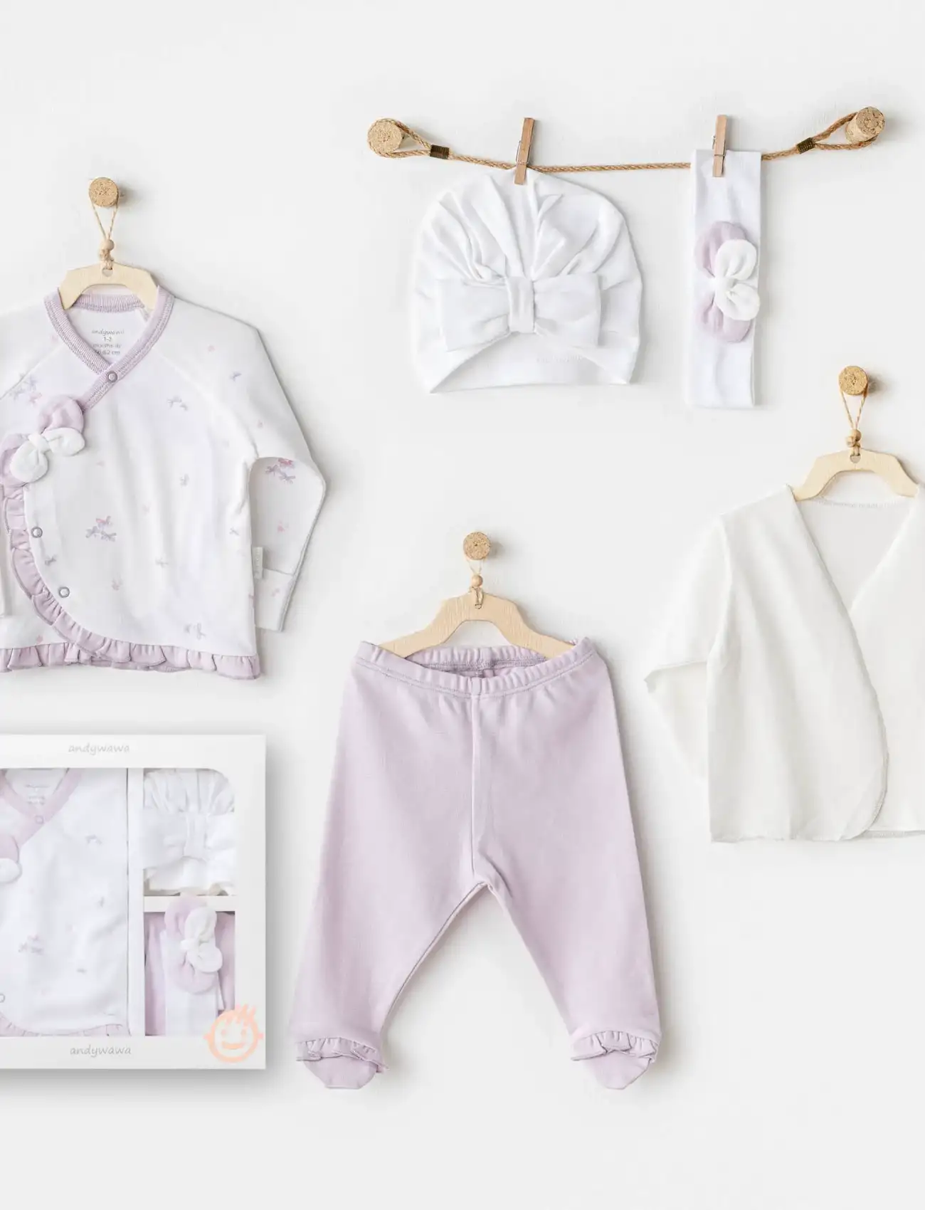 Magical Butterfly 5Li Hastane Çıkış Seti White