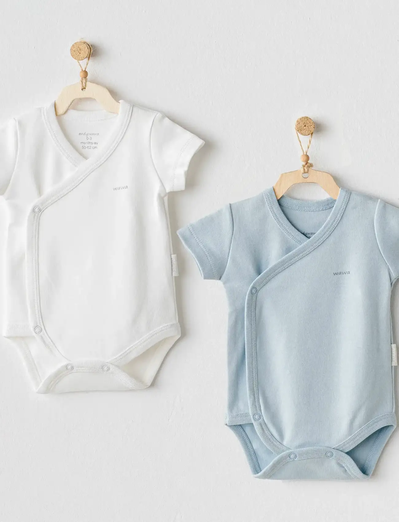 AC25643 Cuddly Bunny Bear 2Li Zıbın Body Ekru Mavi