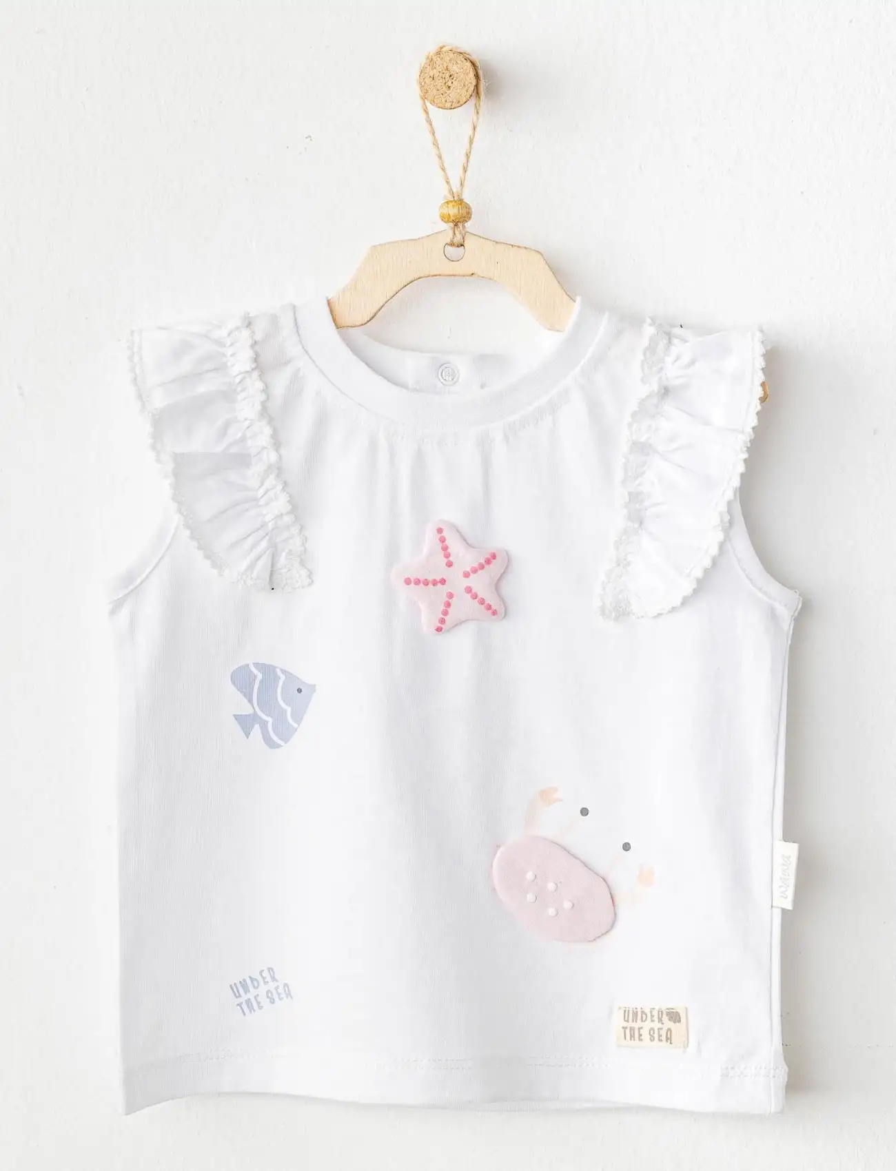 Andywawa AC25969 Casual Bebek Tshırt White