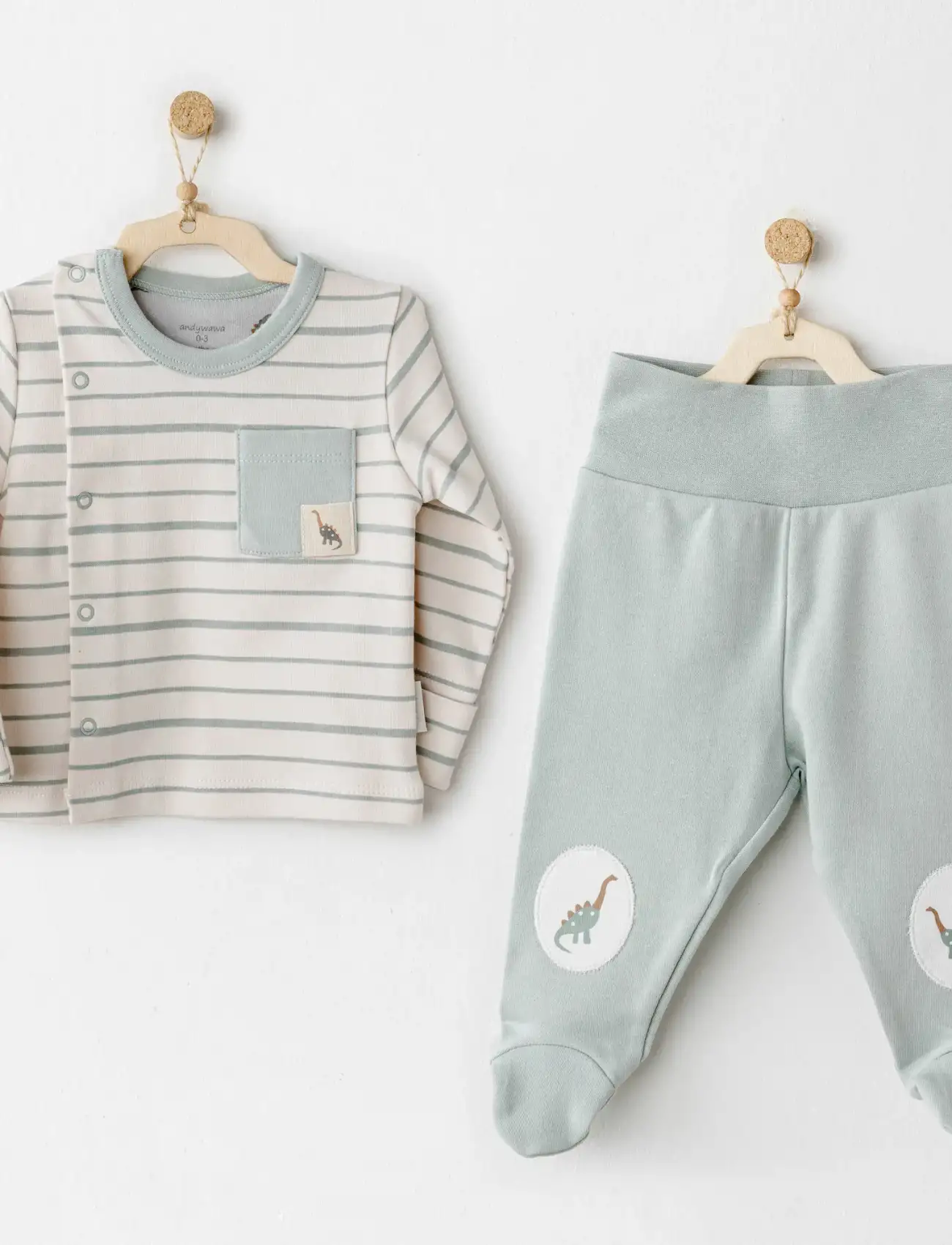 Mummy S Snuggle Saurus 2li Zıbın Takım Green