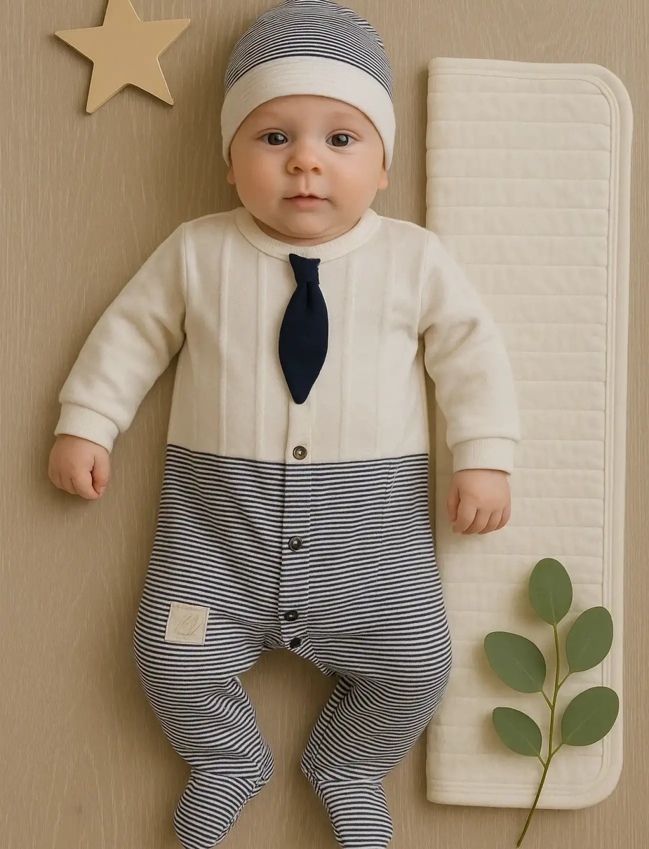 Battaniyeli Tulumlu Erkek Bebek Set %100 Pamuk