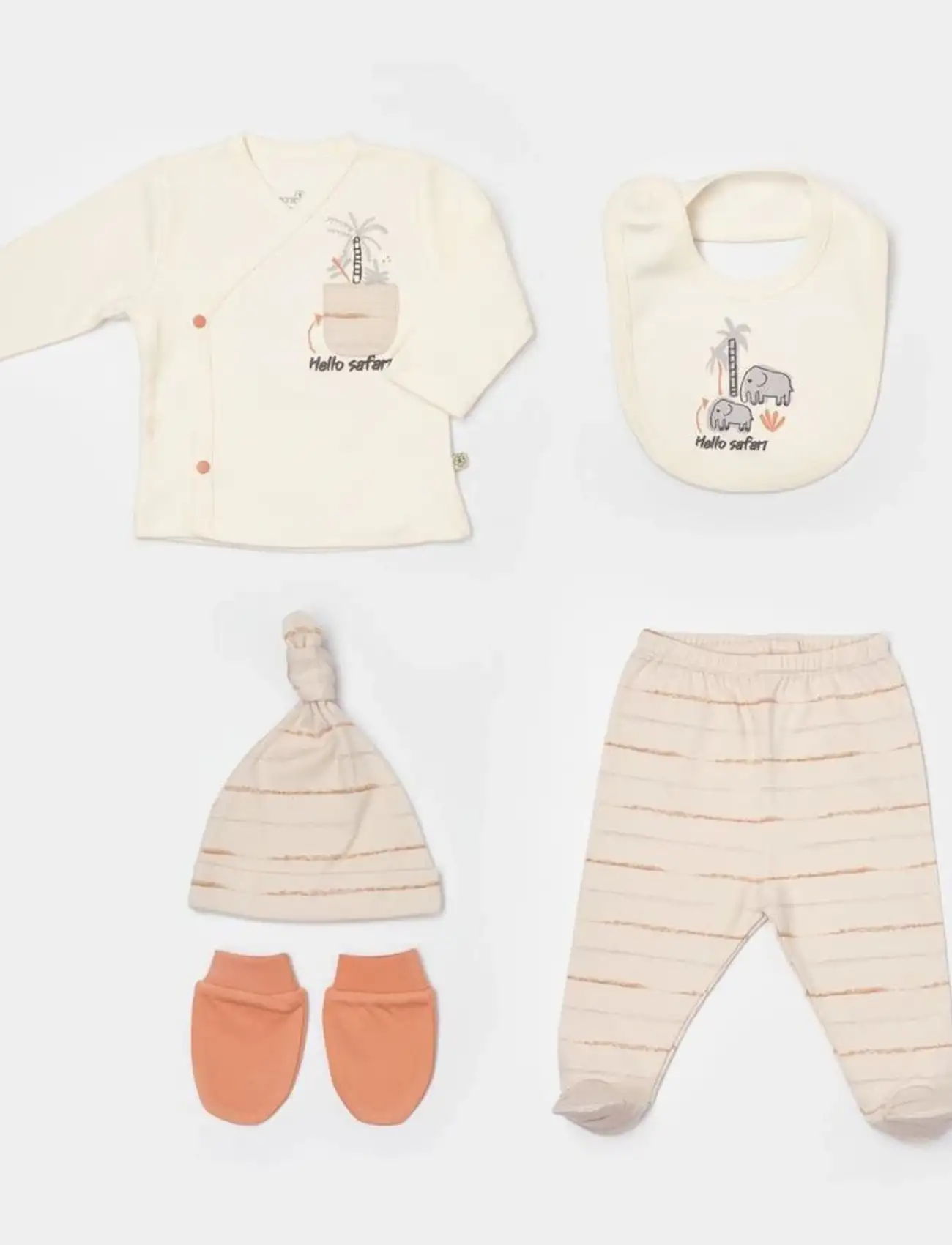 Hello Safari 5Li Hastane Çıkış Seti Ekru Kiremit