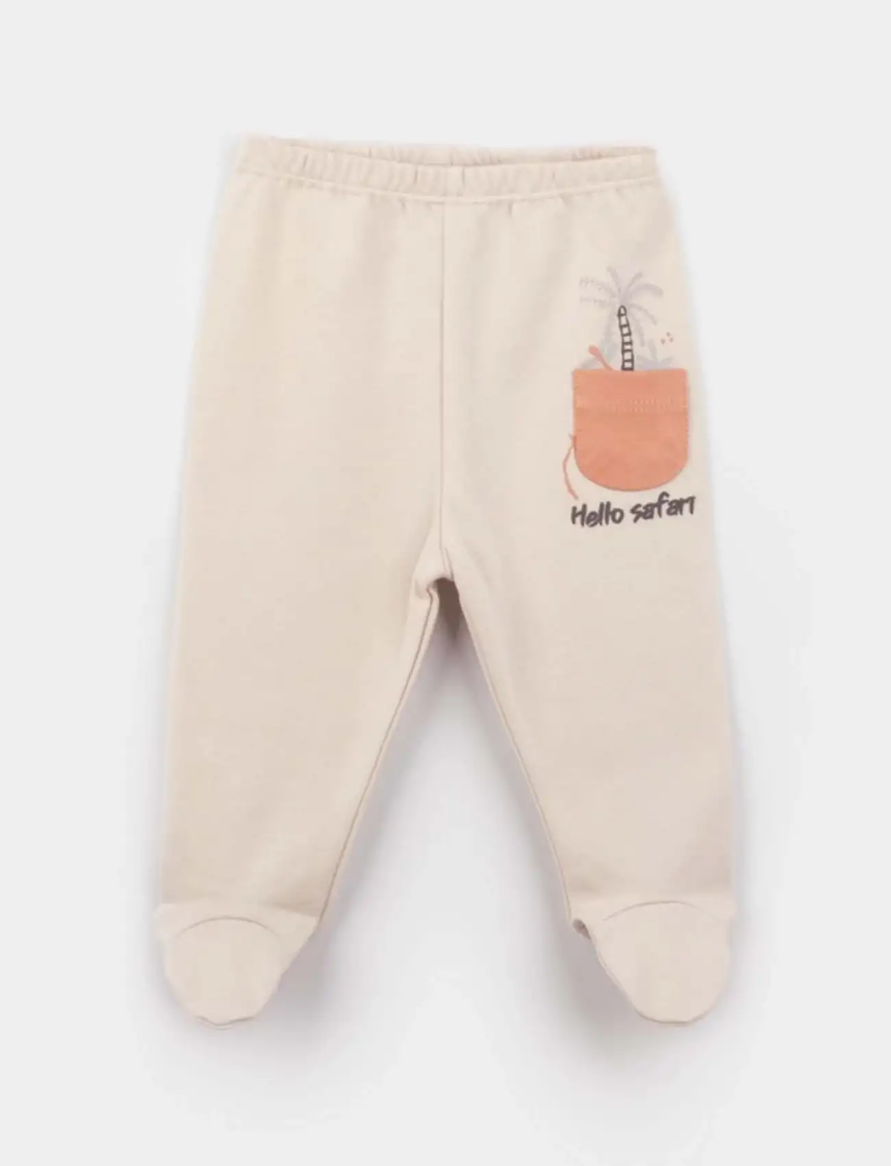 Hello Safari Bebek Patikli Pantolon  Ekru Kiremit