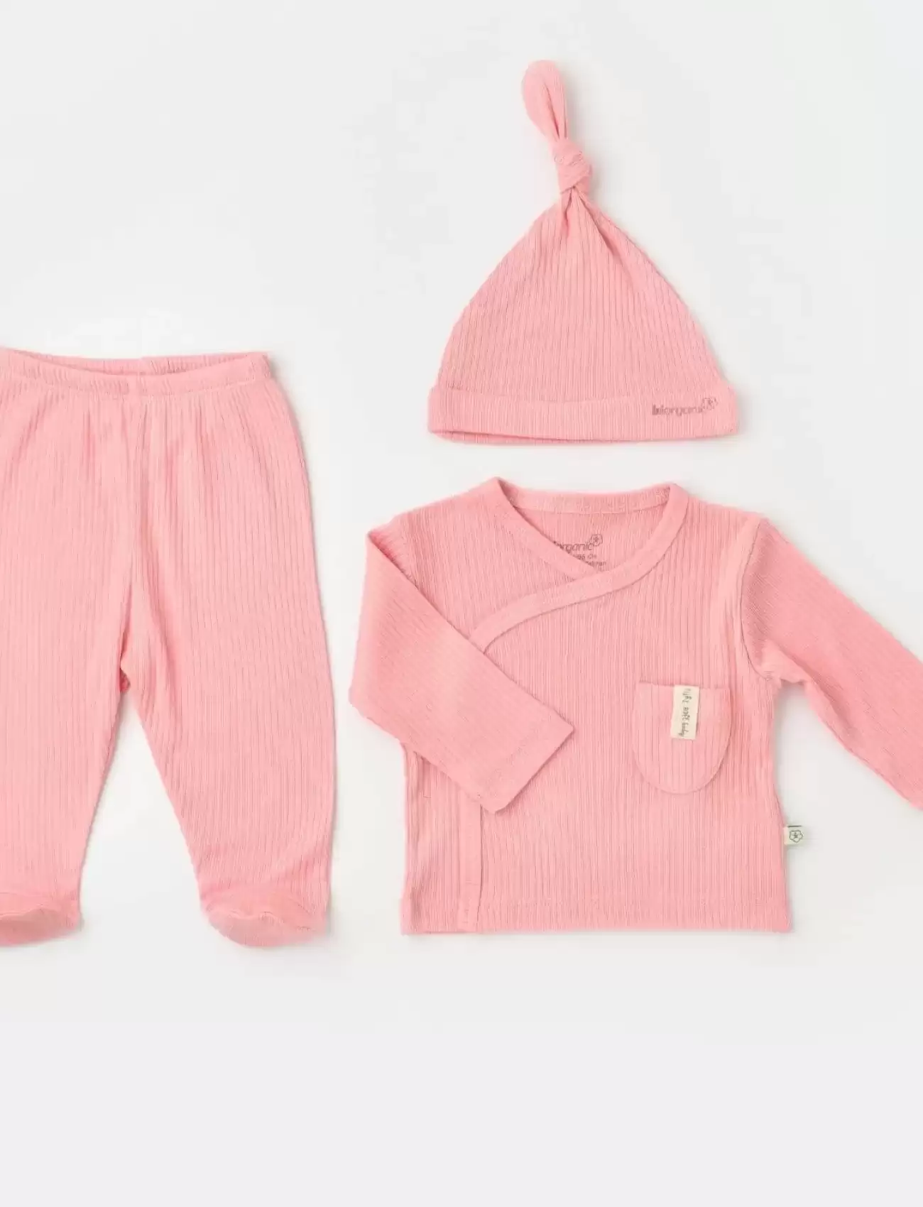 Soft Modal 3Lü Zıbın Set  Pembe