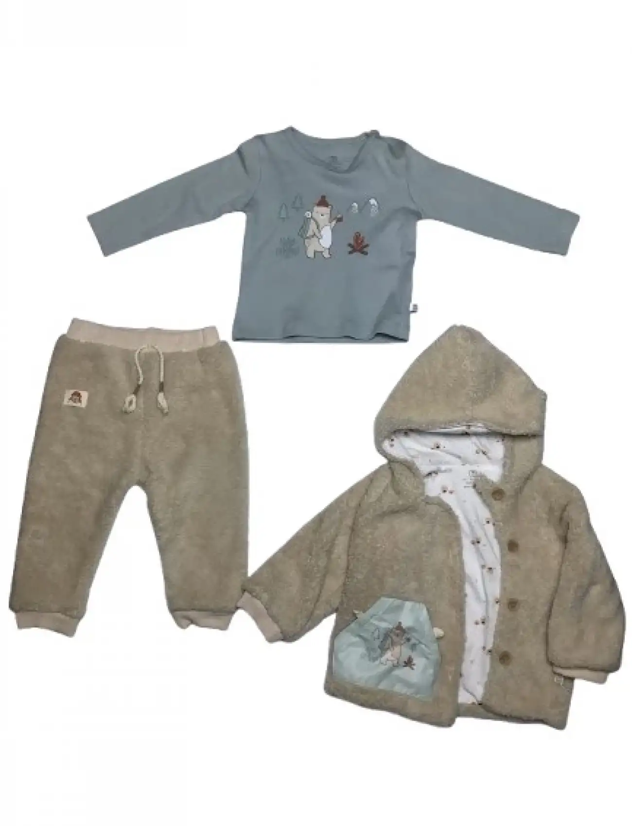 Bibaby Happy Camper 3Lü Set 73335 Bej