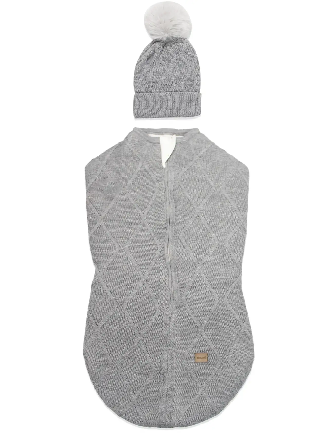 Baby İn Swadding Triko Kundak 75108 Gri