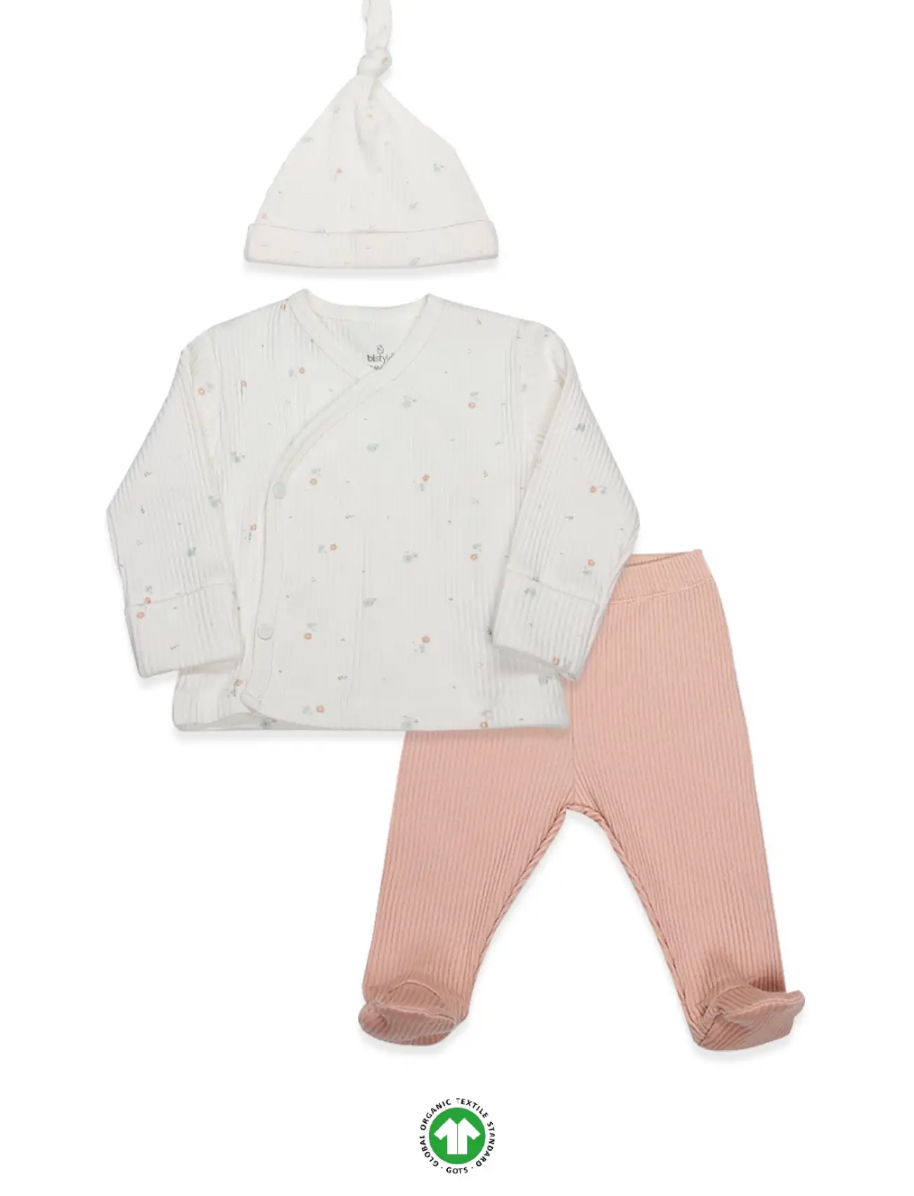 Bloom White 3Lü Zıbın Takım 13112 Ekru Gül Kurusu