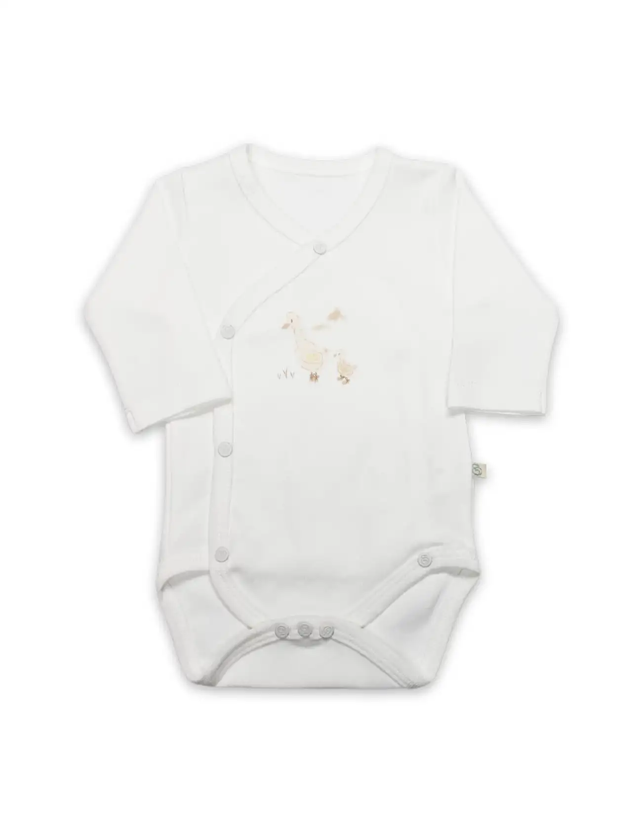 Kruvaze  Body Uzun Kol Welcome Baby Duck 17108 Sarı