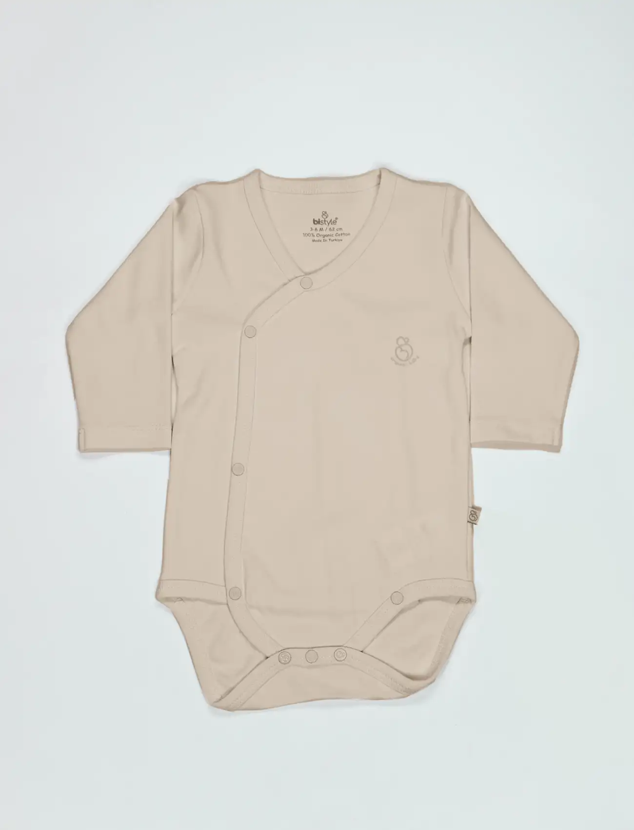 Organik Natural Basic Style Kruvaze Uzun Kol Body BS17102 Bej