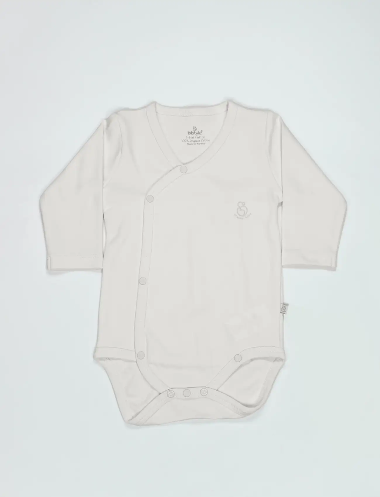 Organik Natural Basic Style Kruvaze Uzun Kol Body BS17102 Ekru