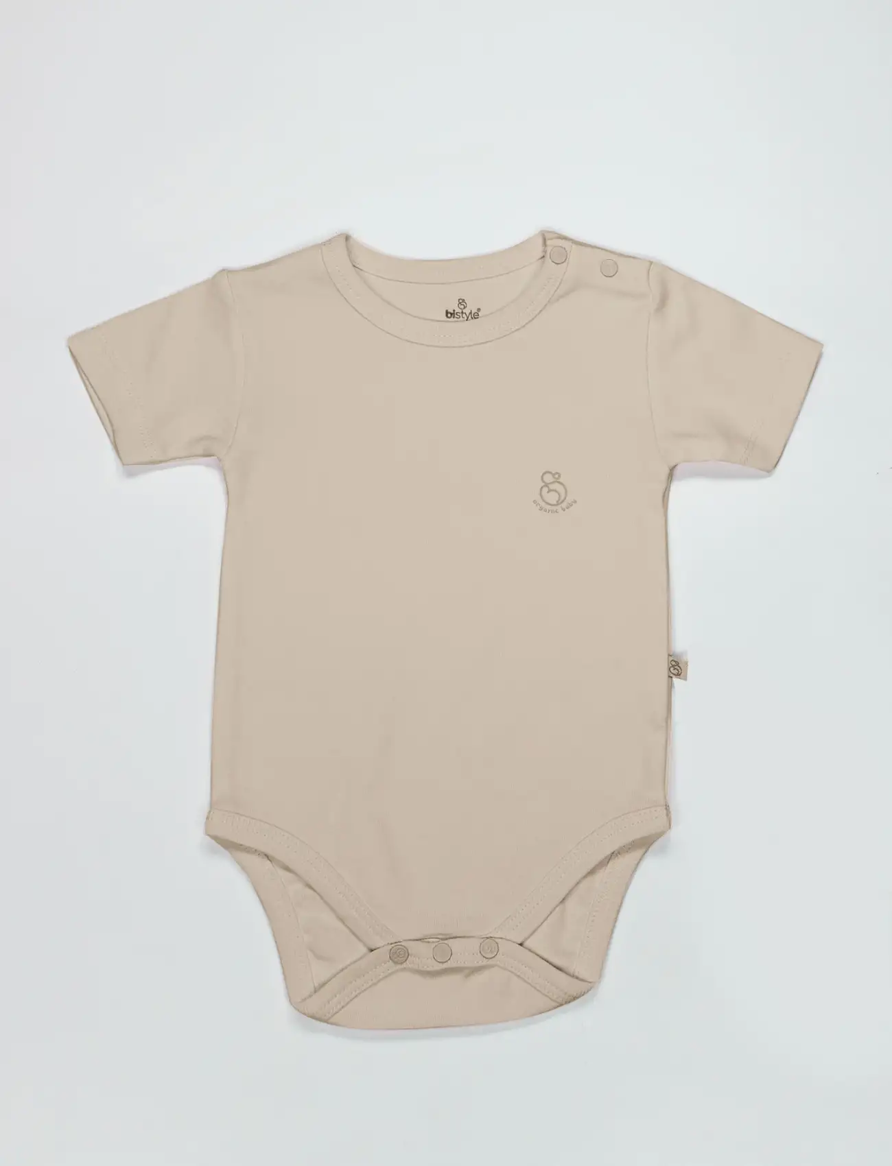 Organik Natural Basic Style Yarım Kol Body BS17103 Bej
