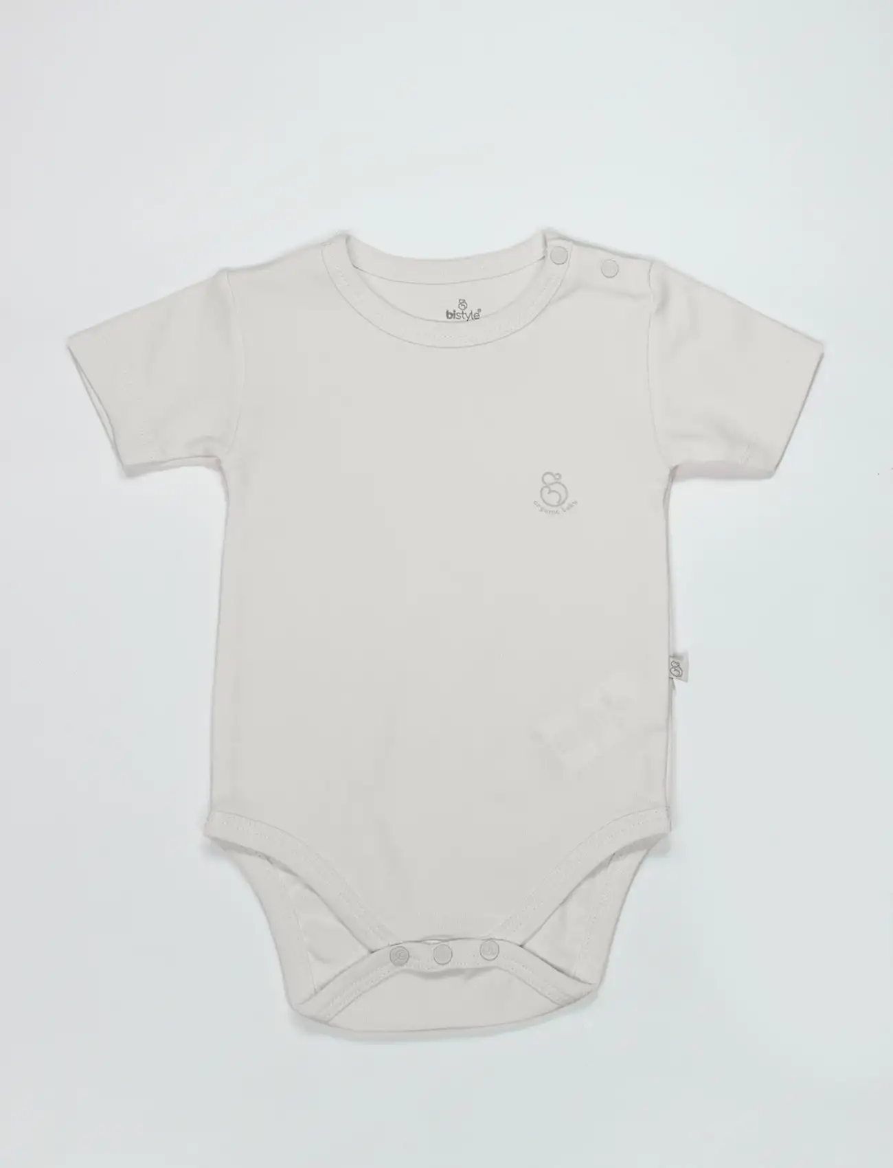 Organik Natural Basic Style Yarım Kol Body BS17103 Ekru