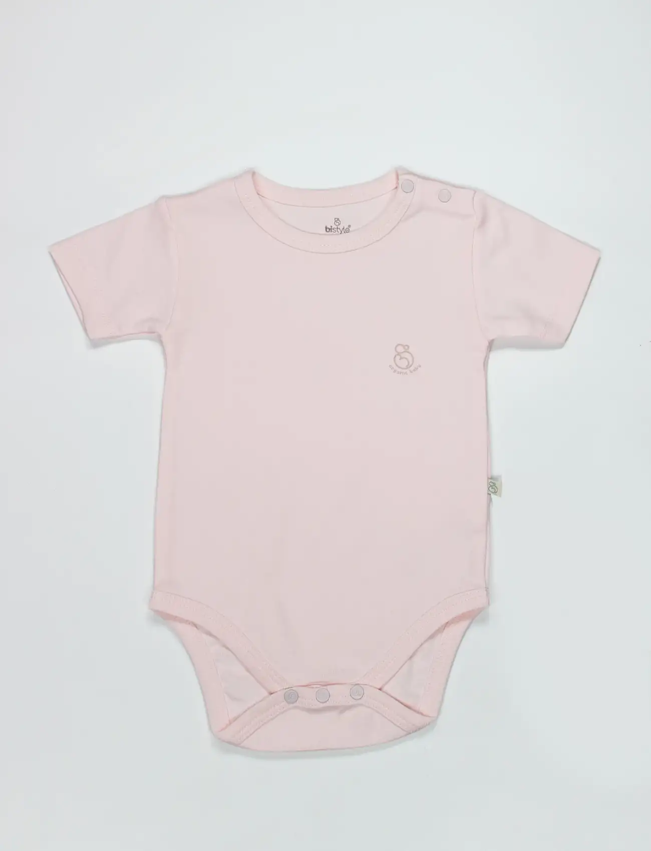 Organik Natural Basic Style Yarım Kol Body BS17103 Pembe