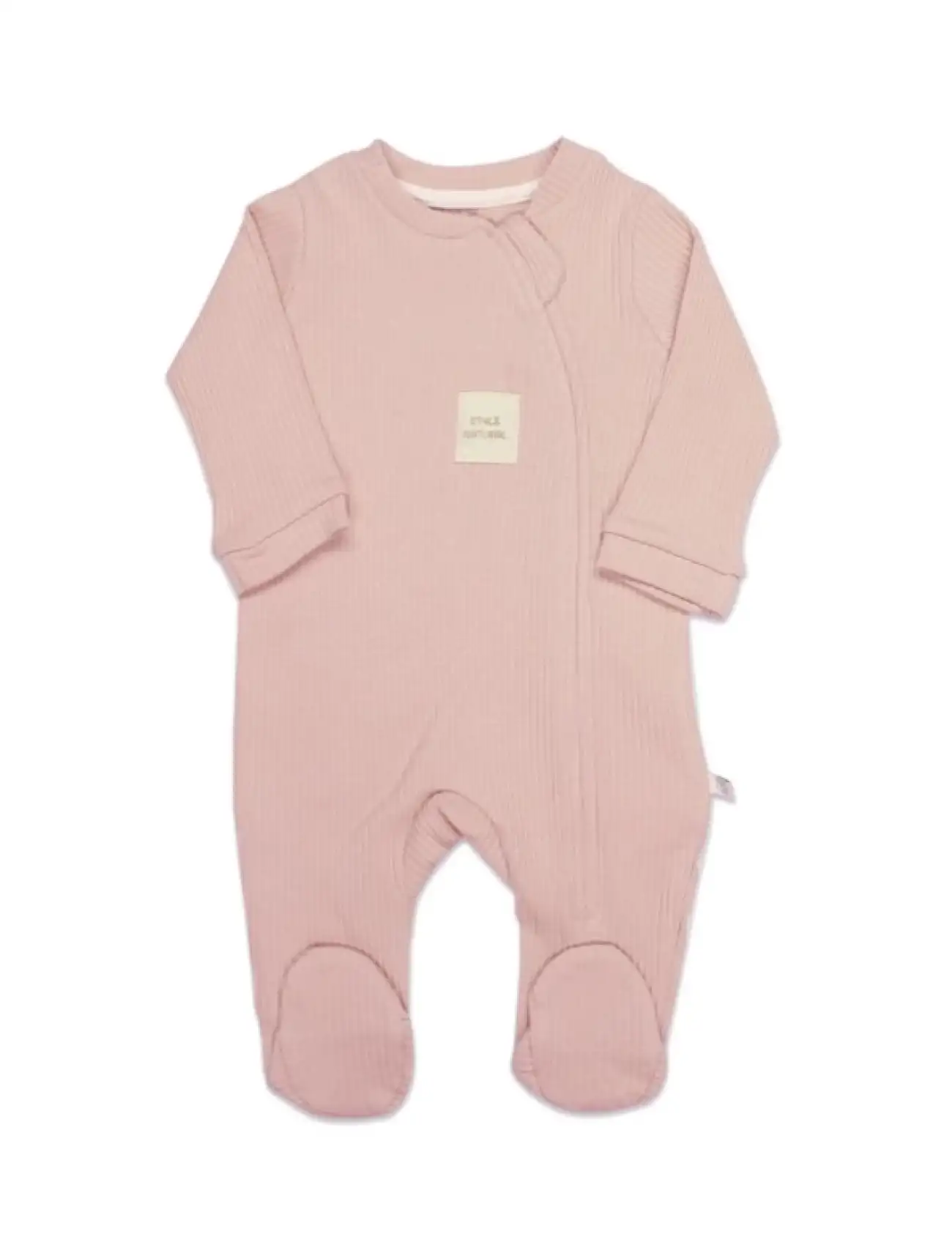 Style Natural Fermuarlı Bebe Tulum 15115 Pembe