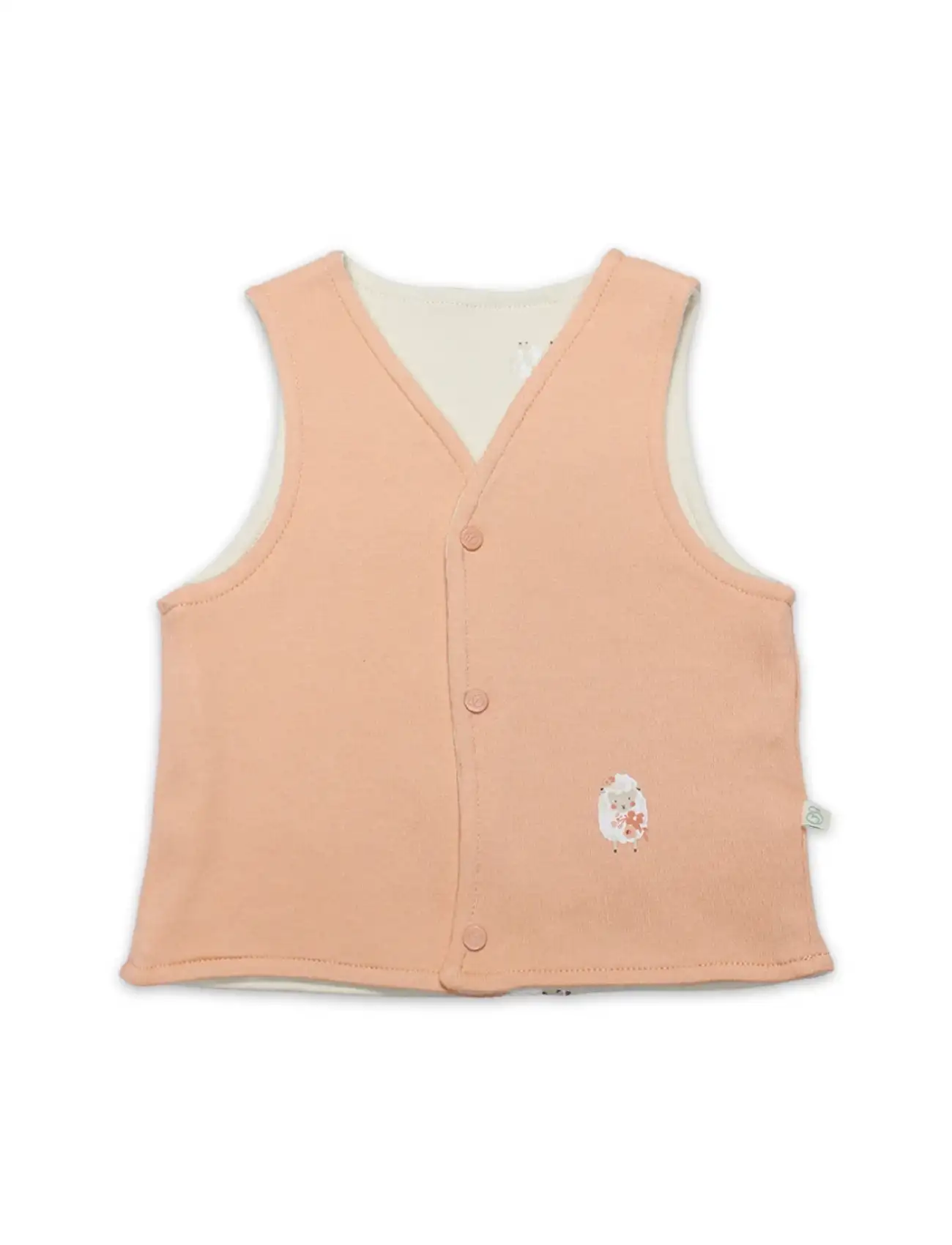 Yelek Çift Taraflı Fluffy And Lovely 18106 Bej