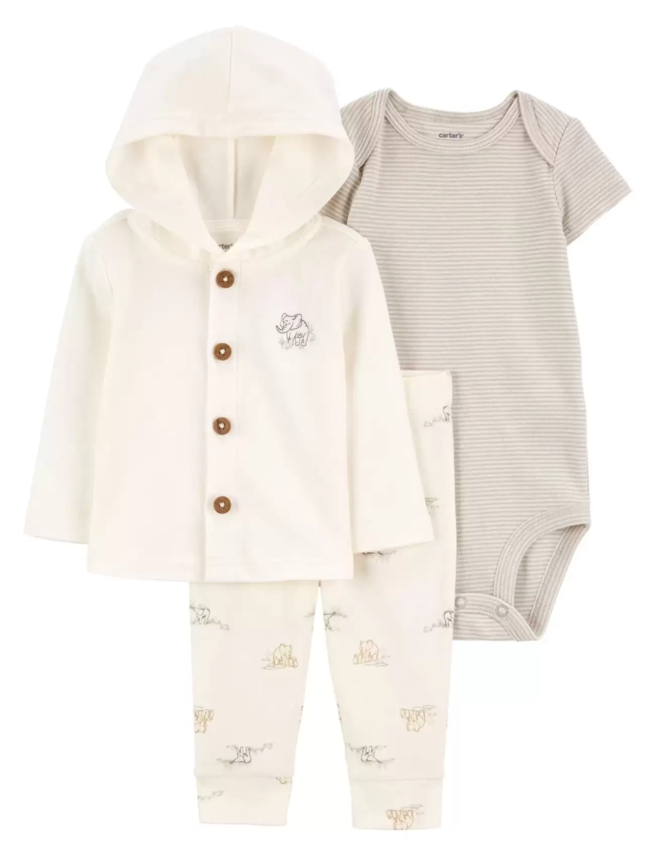 Layette Bebek 3lü Hırkalı Set Renkli