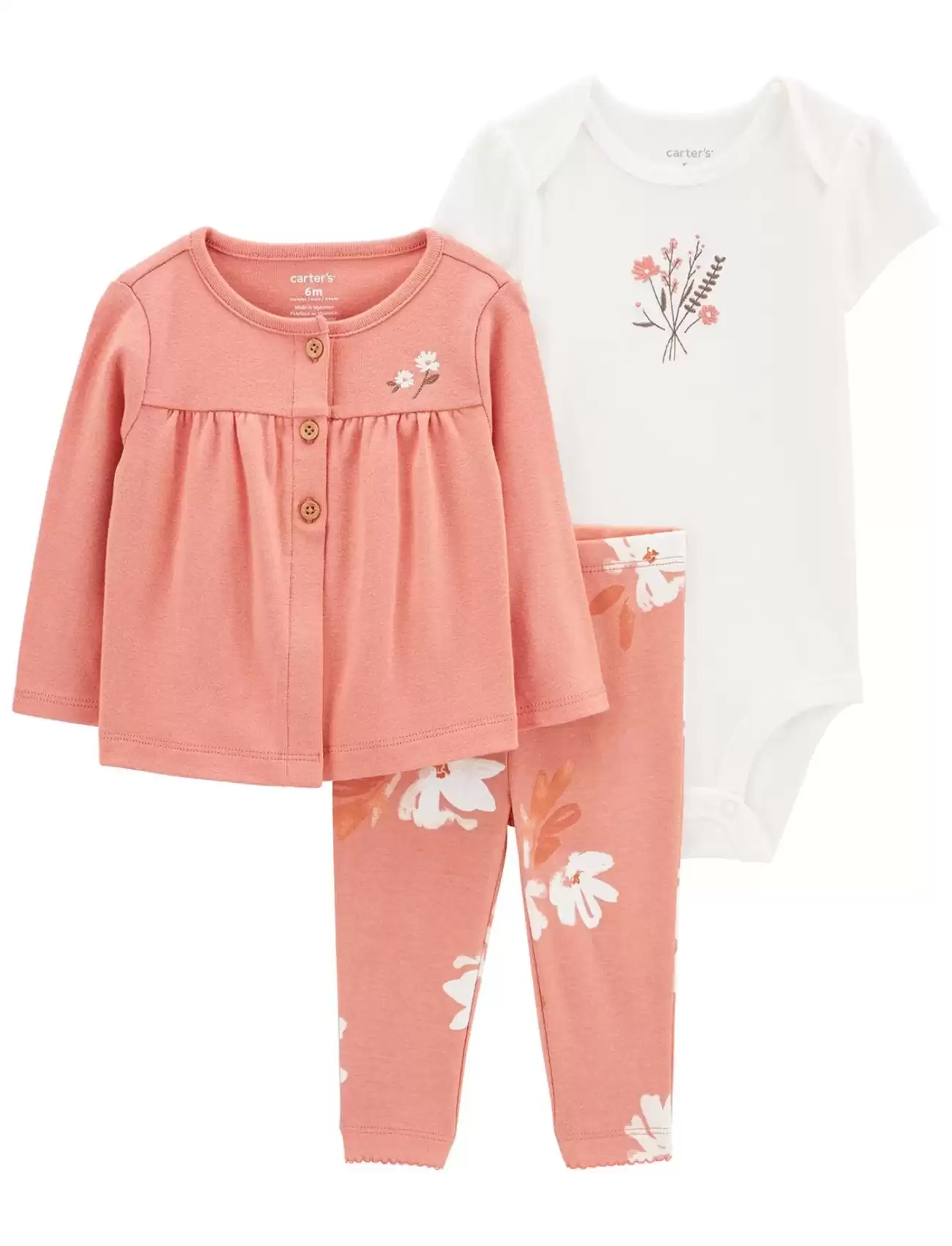 Layette Kız Bebek 3Lü Hırkalı SetKarışık Renkli