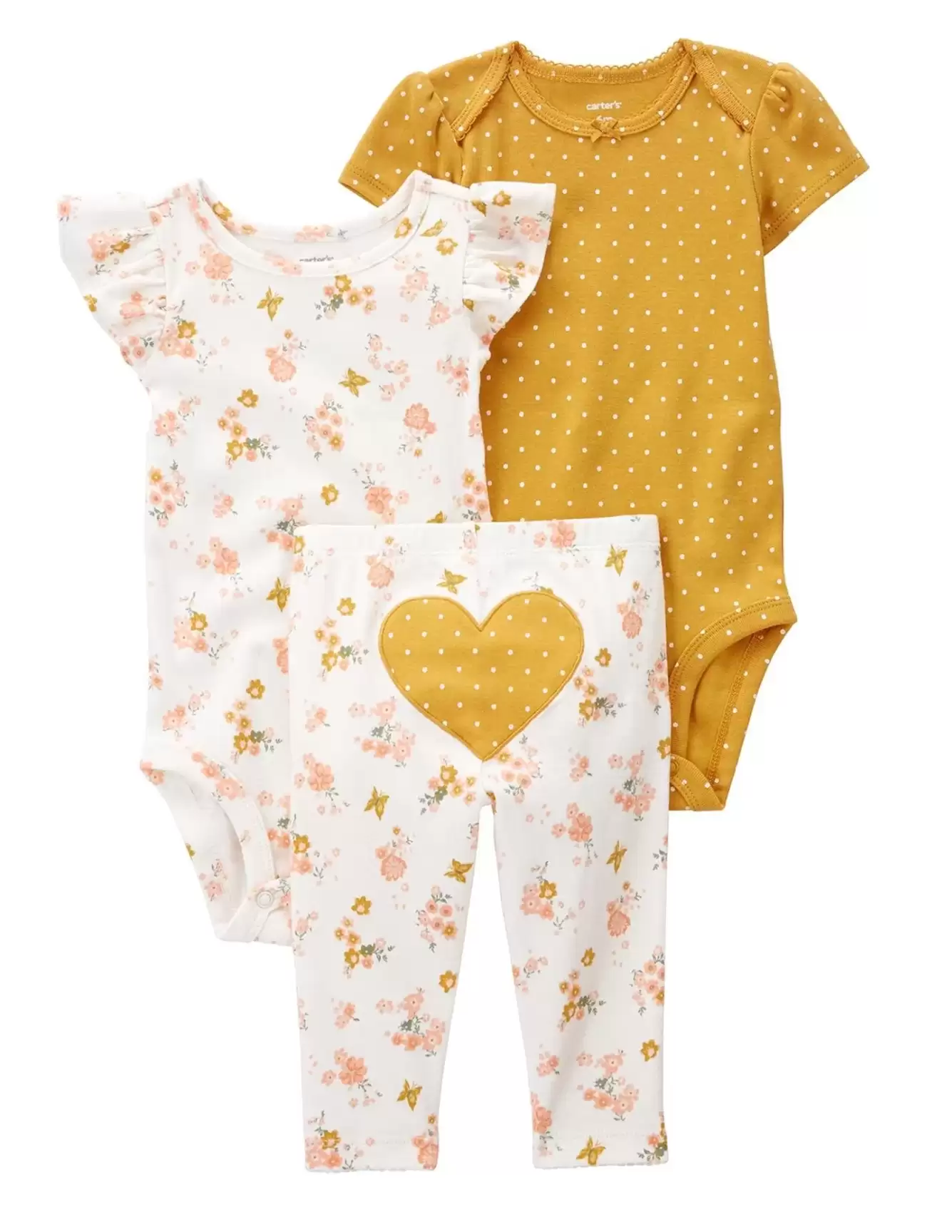 Layette Kız Bebek 3Lü Set  Karışık Renkli