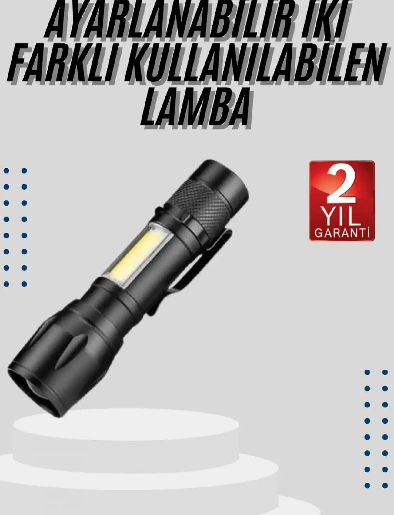 El Feneri Uzun Menzilli Usb Şarj Edilebilir Kamp Lambası