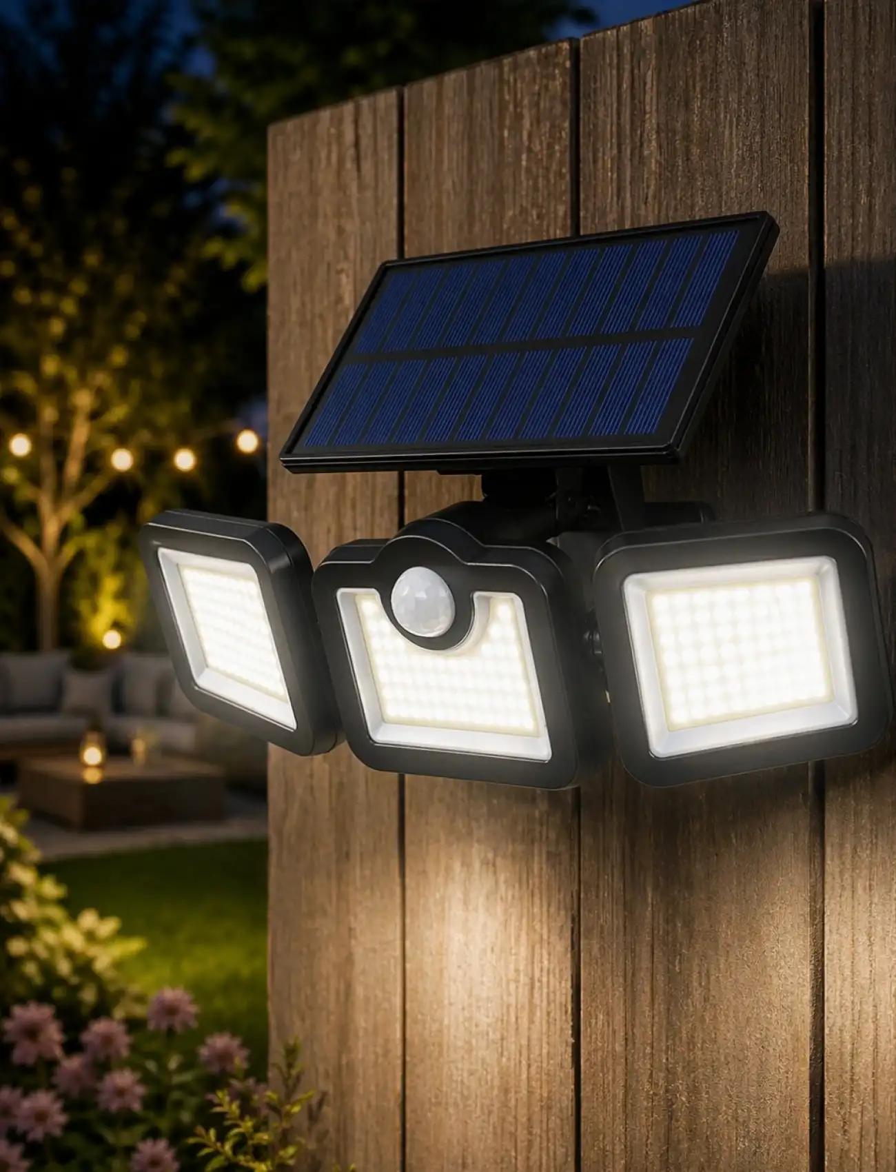 Hareket Sensörlü Solar Bahçe Lambası Güçlü Led Duvar Projektörü