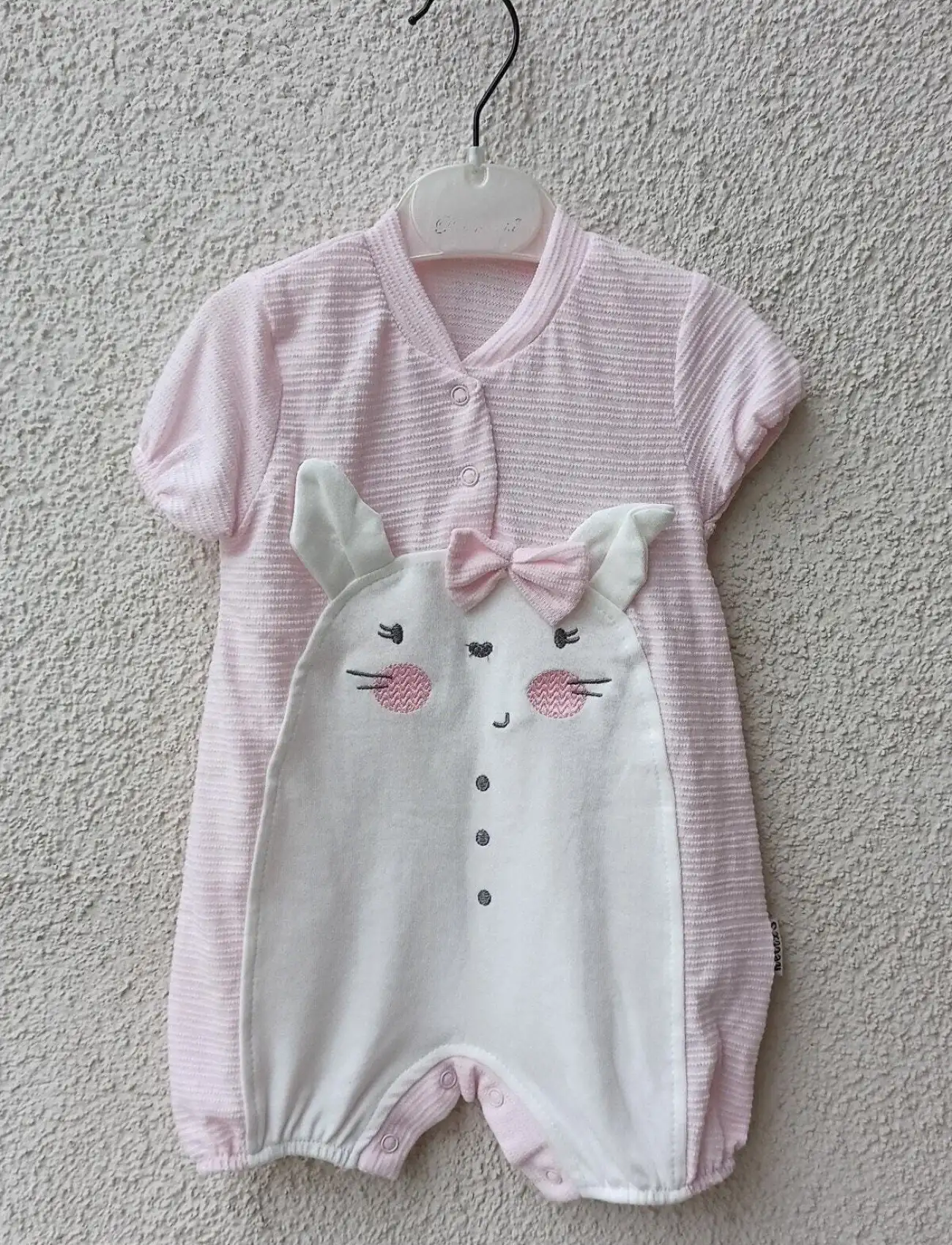 Kedi Figürlü Kısa Kız Tulum 3-6-9 Ay