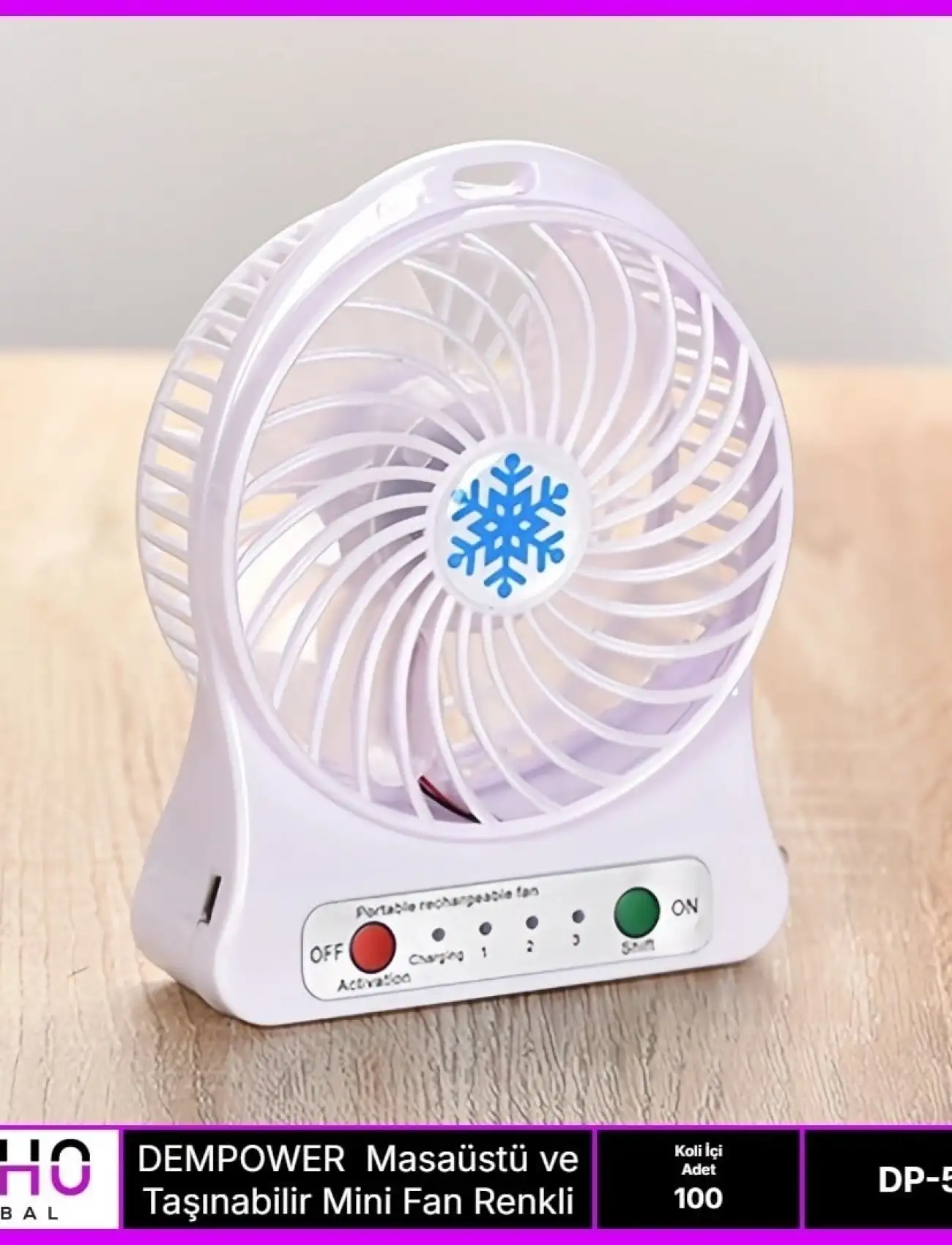 Masaüstü  Taşınabilir 3 Kademeli Fan