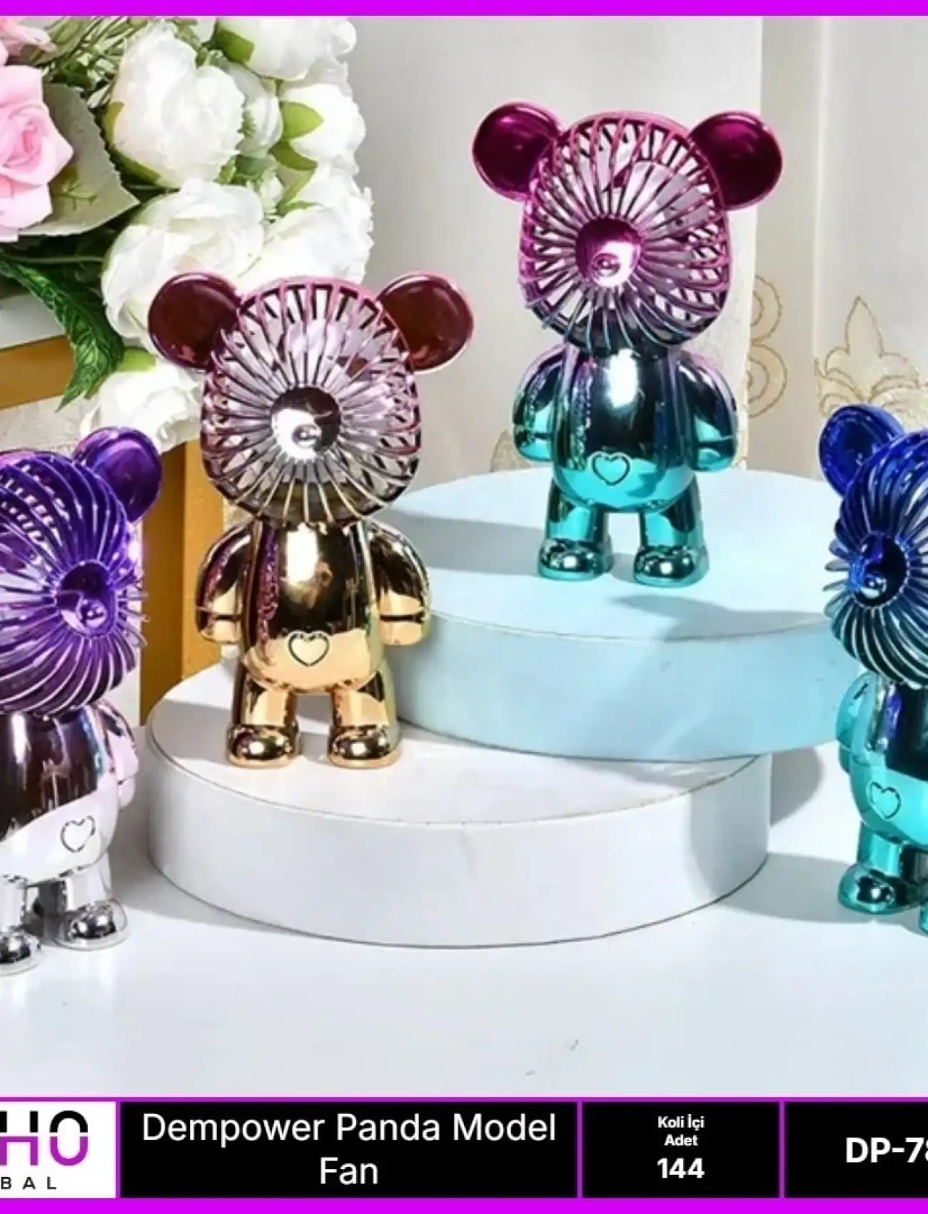 Panda Model Mini Fan 3 Kademeli