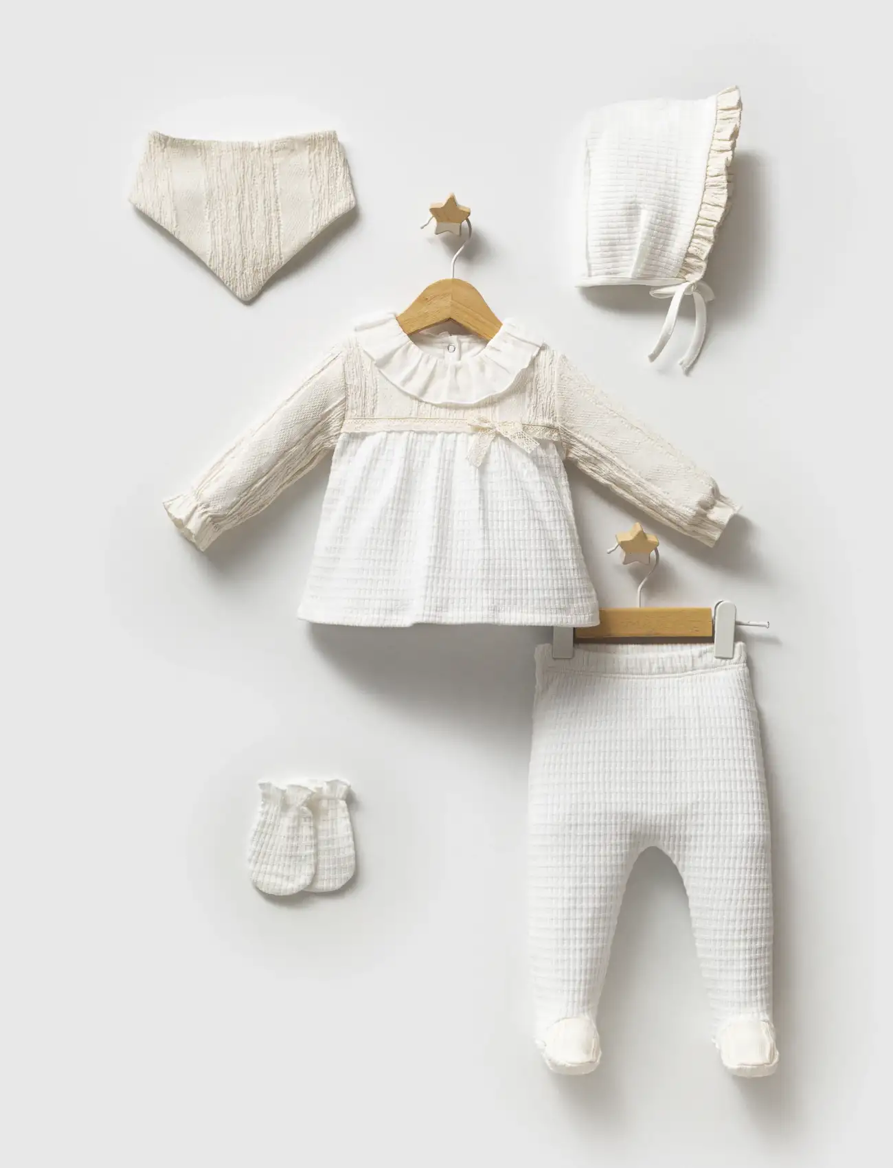 Tongs Baby Authentic 5li Zıbın Takım Ekru