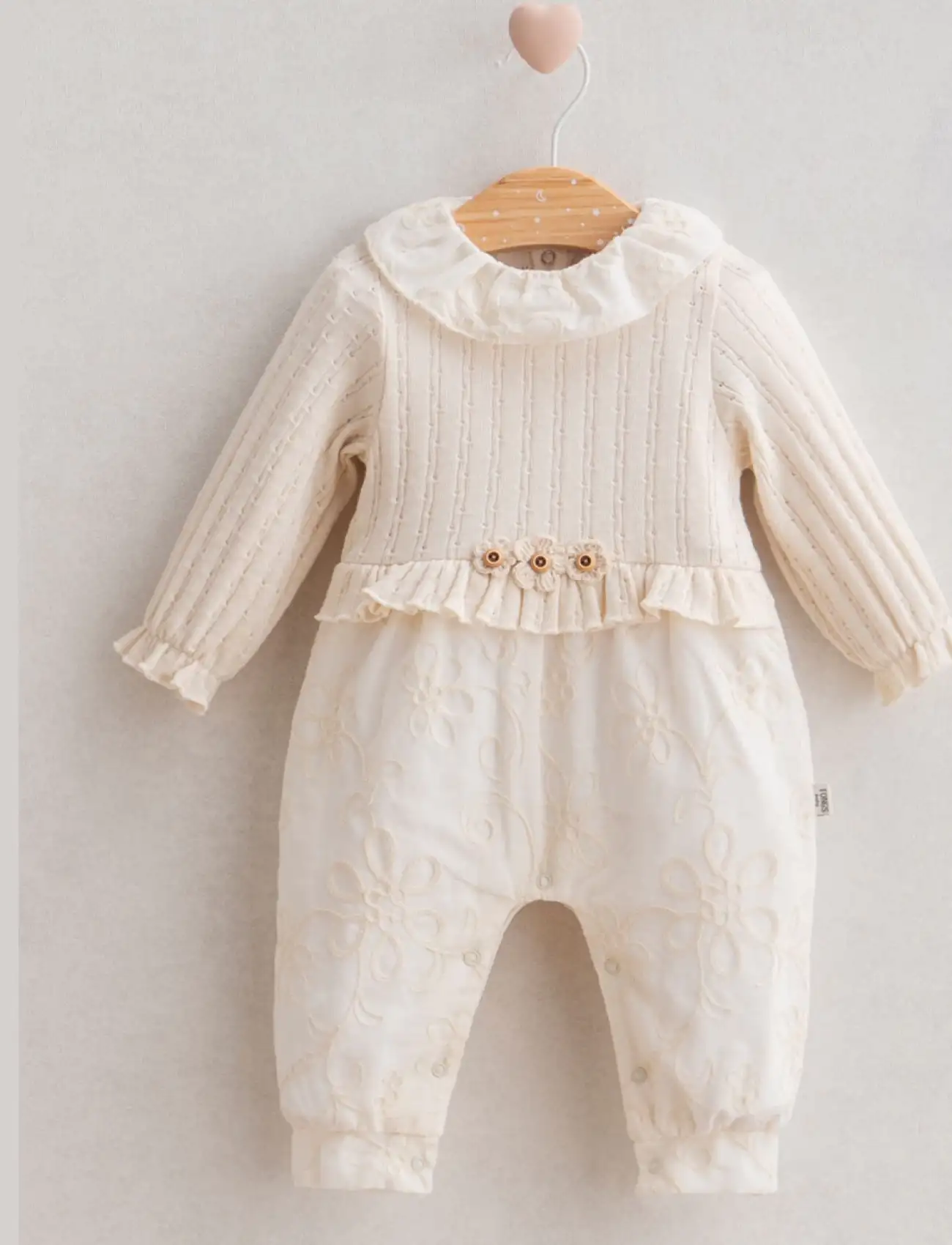 Baby Soft Flower Tulum  Ekru