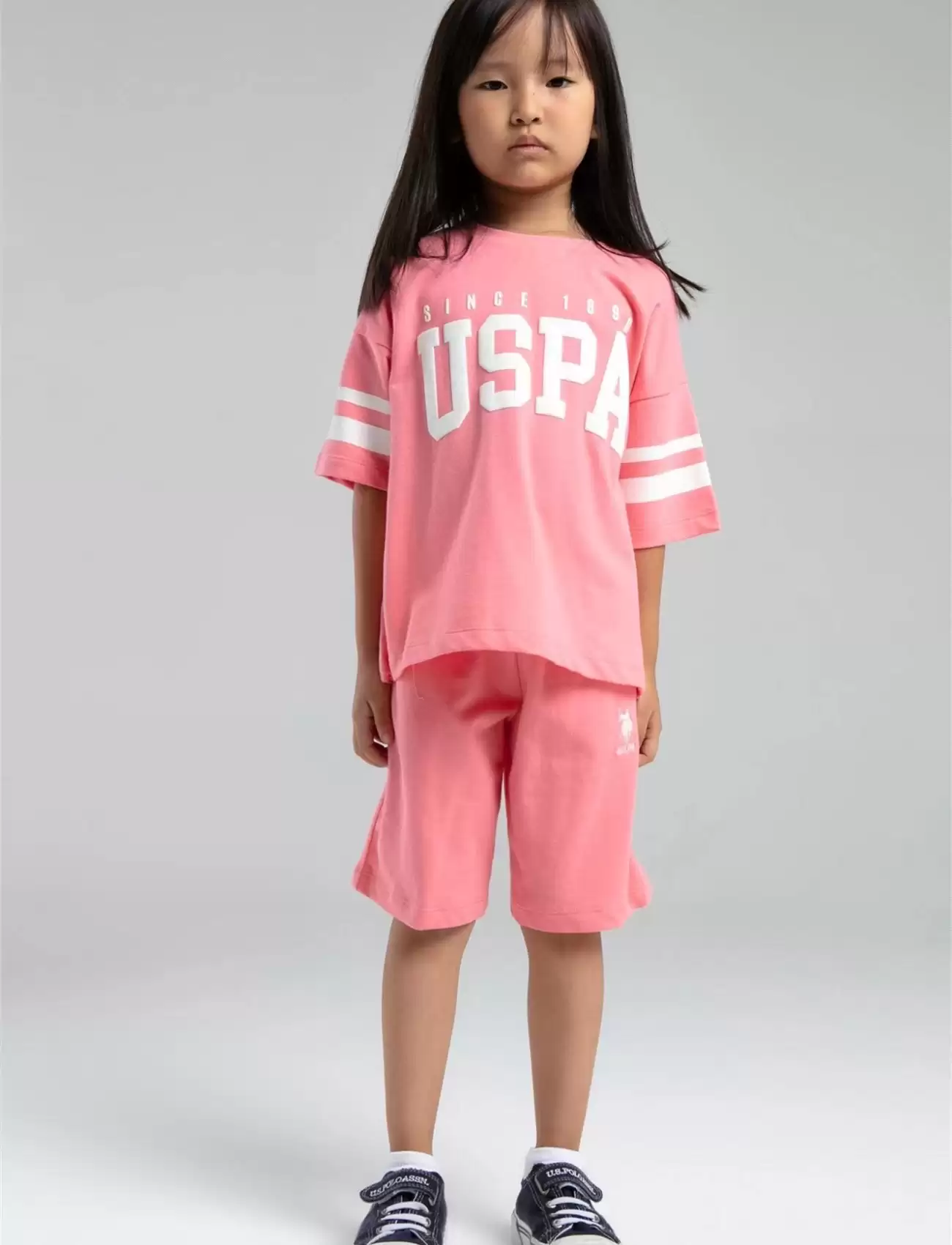 U.S Polo Bermuda Takım US2091-4 Neon Pembe