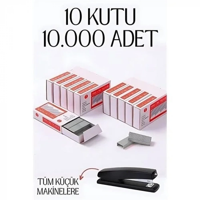 10 Kutu 10.000 Adet Küçük Zımba Teli 718593