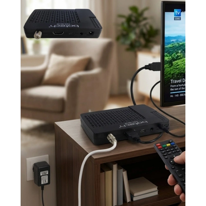 1080p HD Görüntü Kaliteli Uydu Alıcı HDMI Çıkışlı USB Destekli Kolay Kurulum