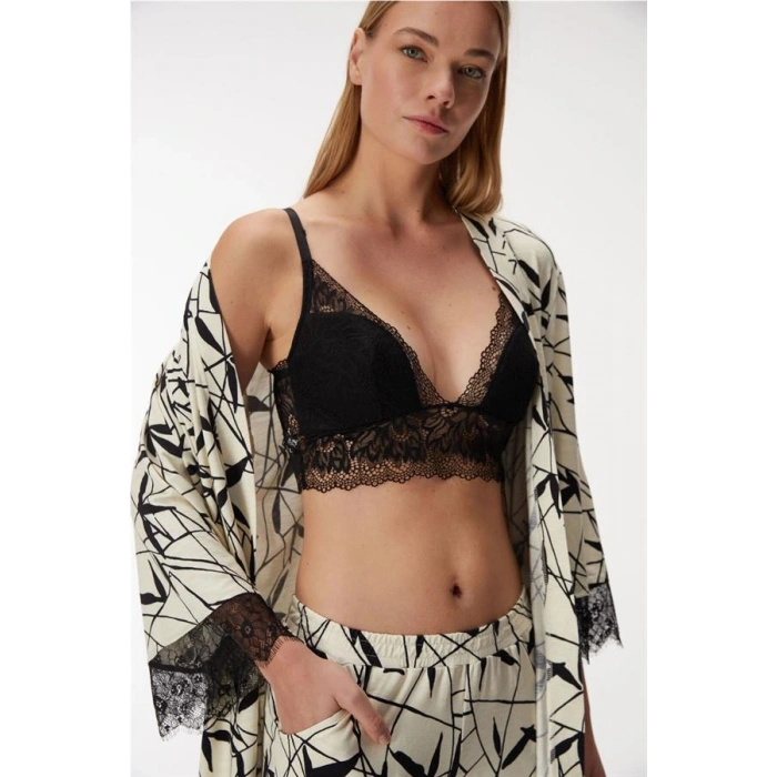 11496 Kadın Sabahlık, Bralet ve Pantolon Takım