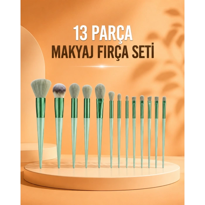 13 Parça Makyaj Fırça Seti Far Fırçası Allık Fırçası Yumuşak Uçlu