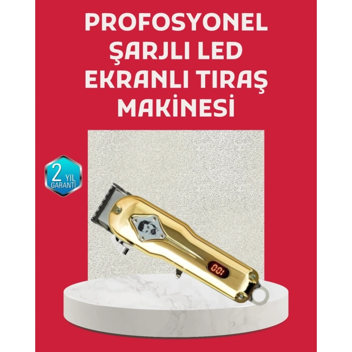 1800 mAh Bataryalı Uzun Kullanım Süreli Şarjlı Tıraş Makinesi