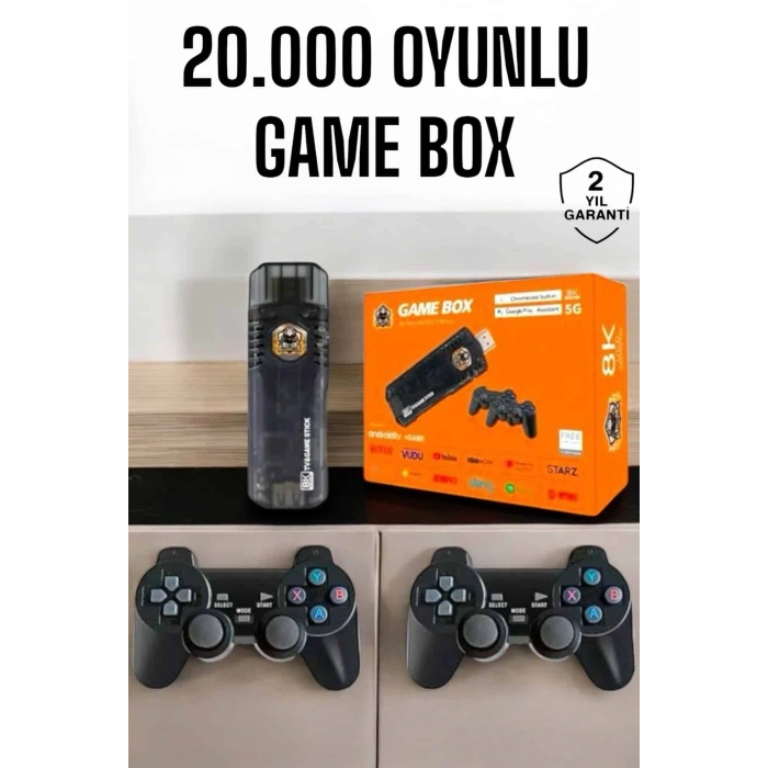 20.000 Oyunlu Premium Model Oyun Konsolu 8k Android Tv HD Game Stick