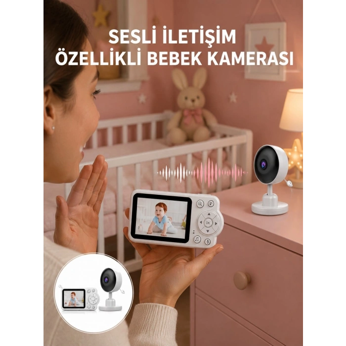 2.8 İnç Ekranlı Bebek Kamerası Gece Görüşlü ve Sesli İletişim Yeni Nesil