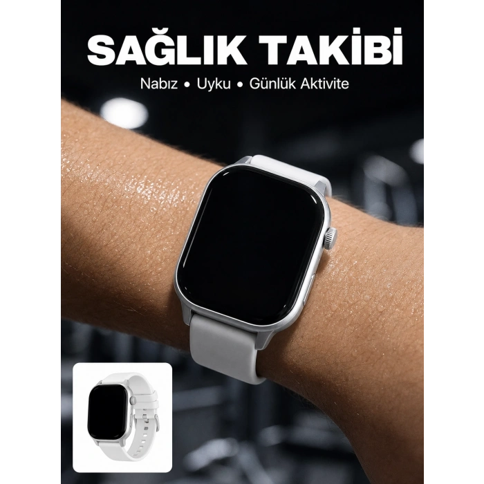 3 Kordonlu Akıllı Saat Bluetooth Arama ve Akıllı Bildirim Destekli