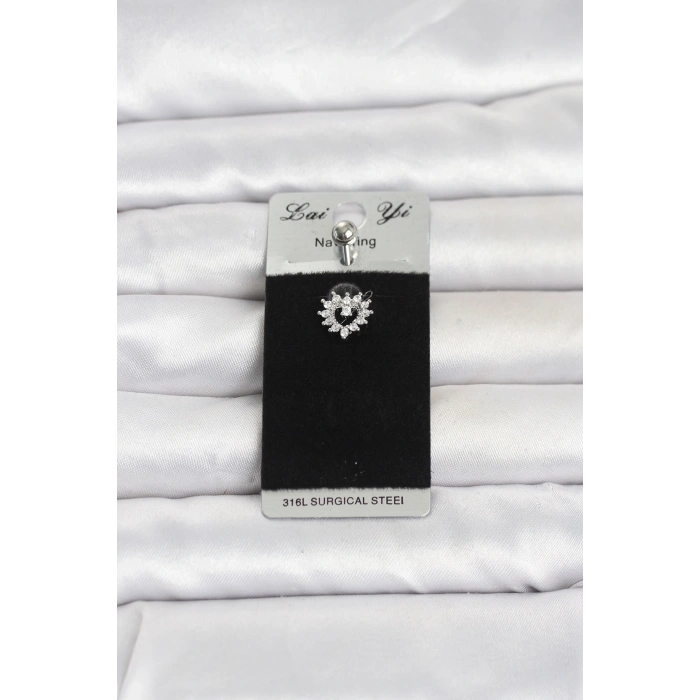 316L Cerrahi Çelik Kalp Model Göbek Piercing