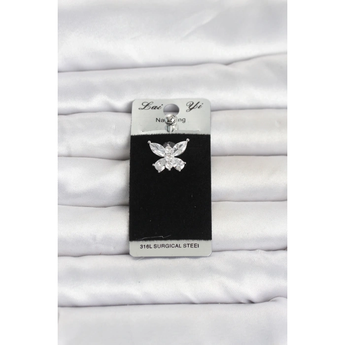 316L Cerrahi Çelik Kelebek Model Göbek Piercing