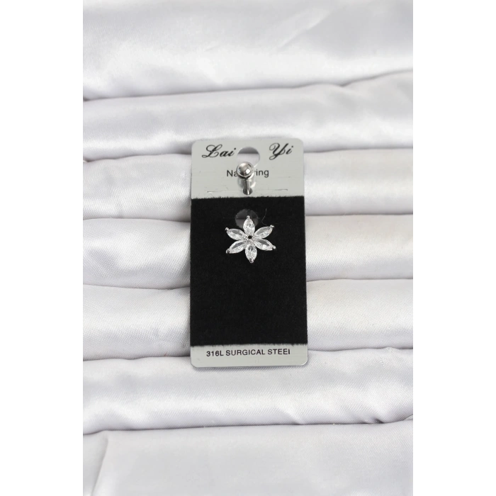 316L Cerrahi Çelik Lotus Model Göbek Piercing
